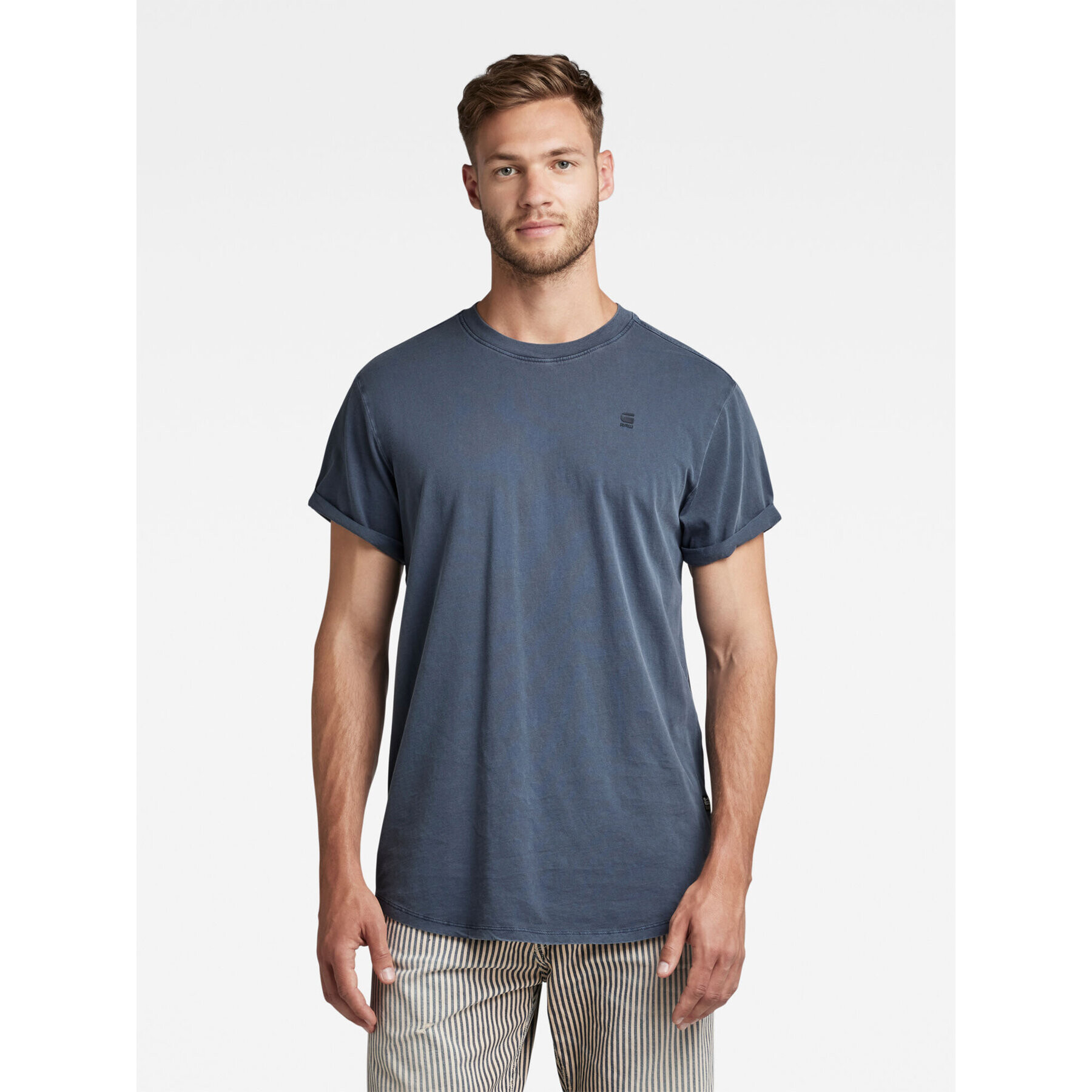 G-Star Raw Тишърт D16396-2653-D418 Син Regular Fit - Pepit.bg