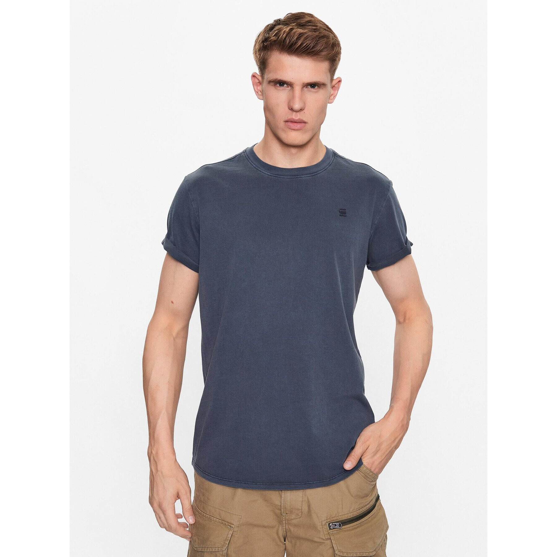 G-Star Raw Тишърт D16396-2653-D418 Син Regular Fit - Pepit.bg