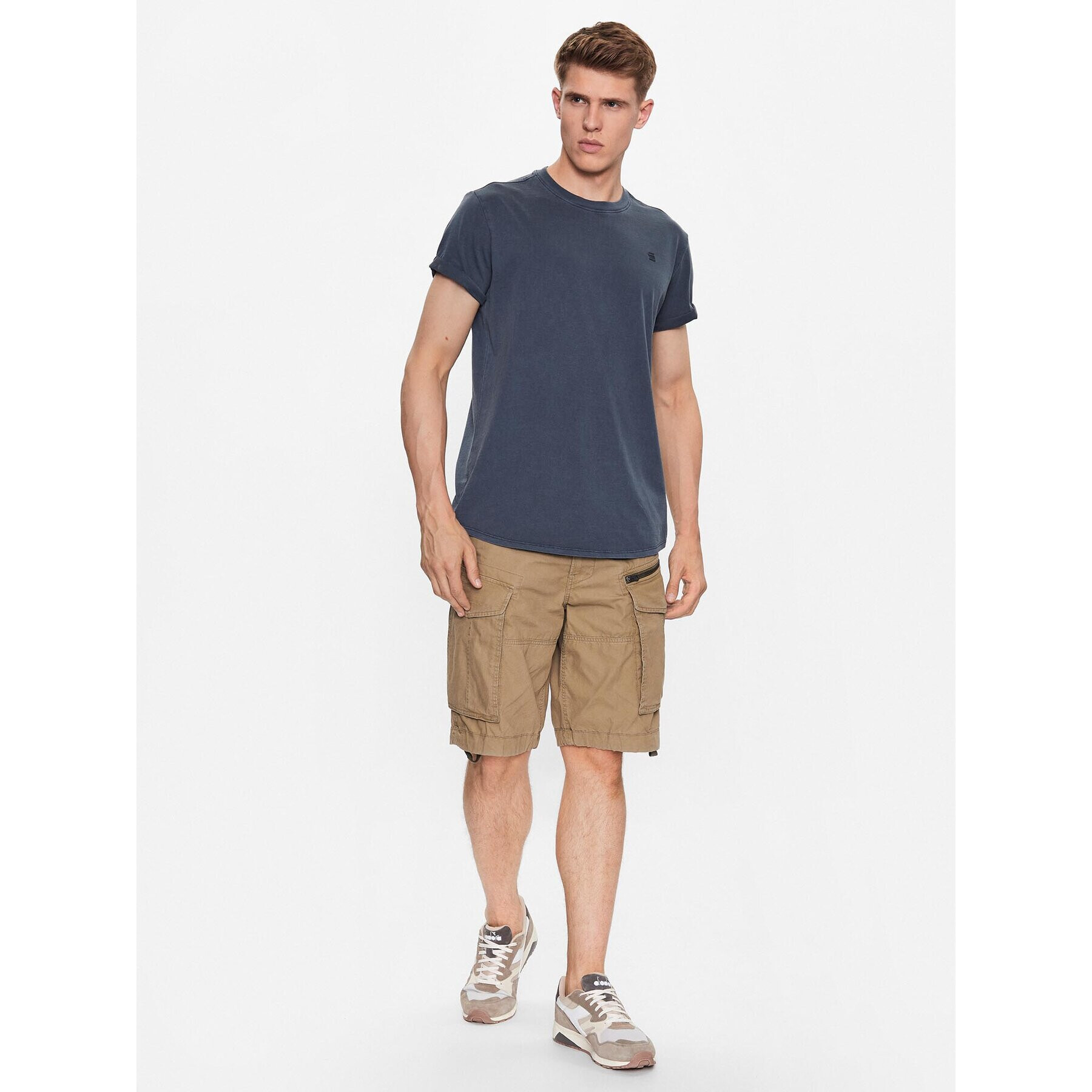 G-Star Raw Тишърт D16396-2653-D418 Син Regular Fit - Pepit.bg