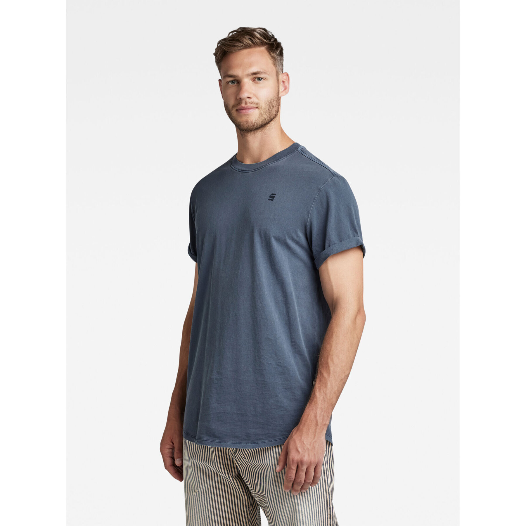 G-Star Raw Тишърт D16396-2653-D418 Син Regular Fit - Pepit.bg