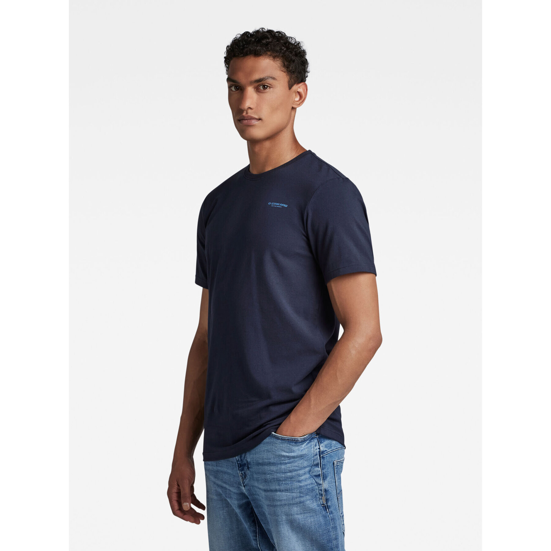 G-Star Raw Тишърт D19070-C723-C742 Тъмносин Slim Fit - Pepit.bg