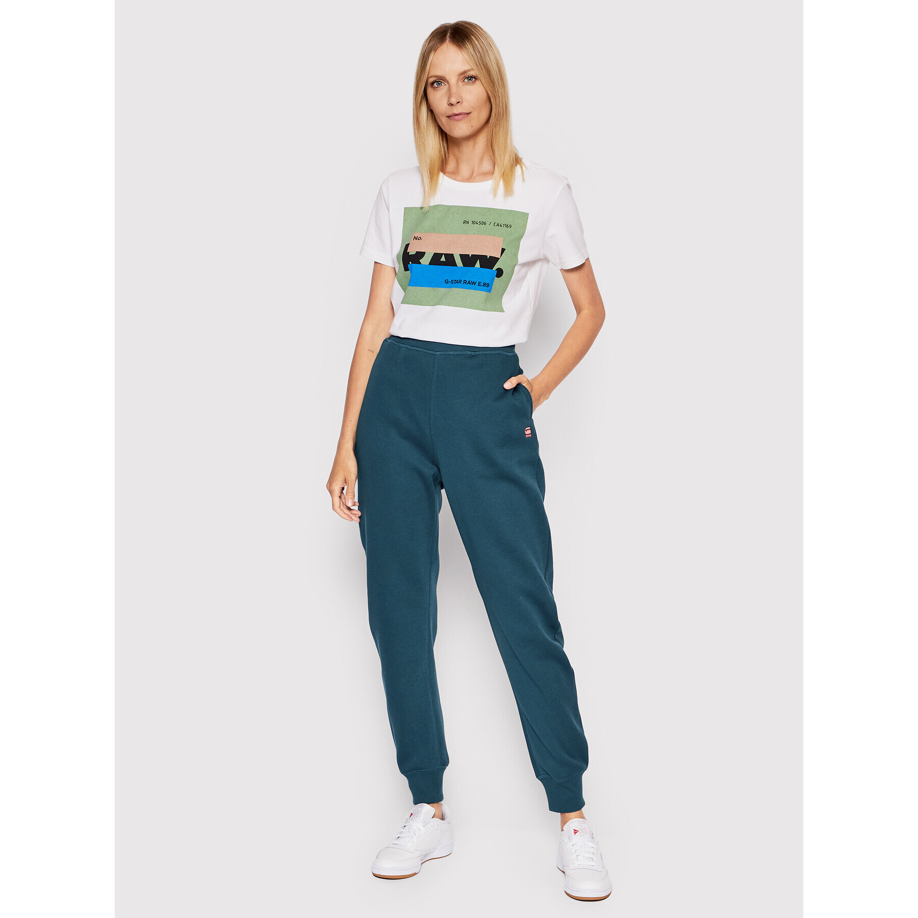 G-Star Raw Тишърт D21237-336-110 Бял Slim Fit - Pepit.bg