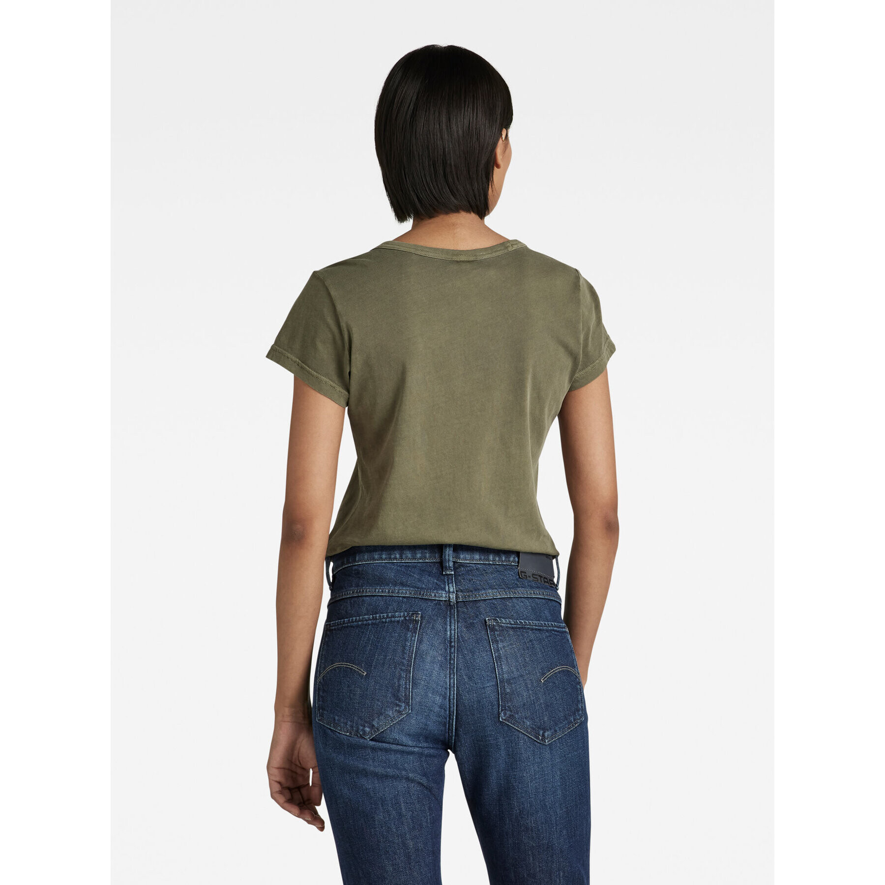 G-Star Raw Тишърт D21314-B059-B681 Зелен Slim Fit - Pepit.bg
