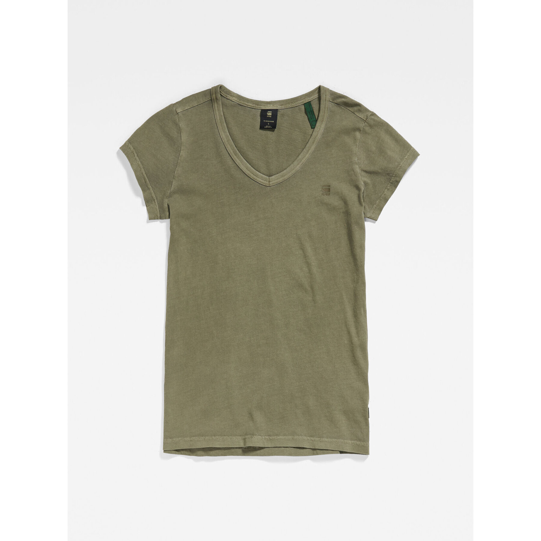 G-Star Raw Тишърт D21314-B059-B681 Зелен Slim Fit - Pepit.bg