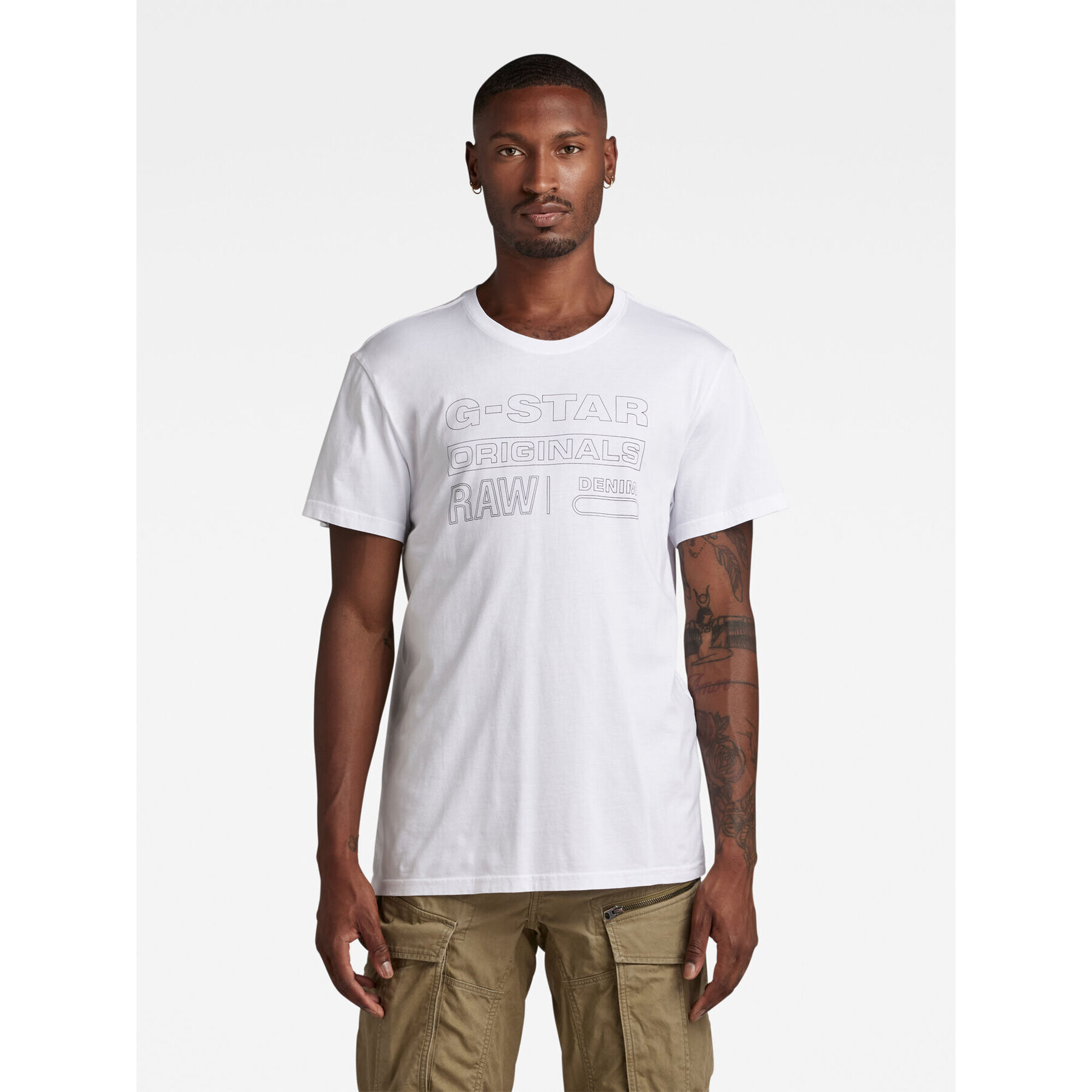 G-Star Raw Тишърт D22775-C506-110 Бял Regular Fit - Pepit.bg