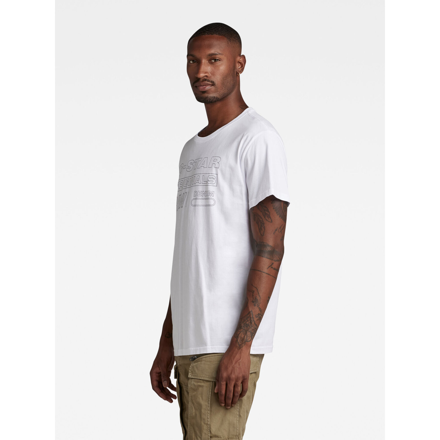G-Star Raw Тишърт D22775-C506-110 Бял Regular Fit - Pepit.bg
