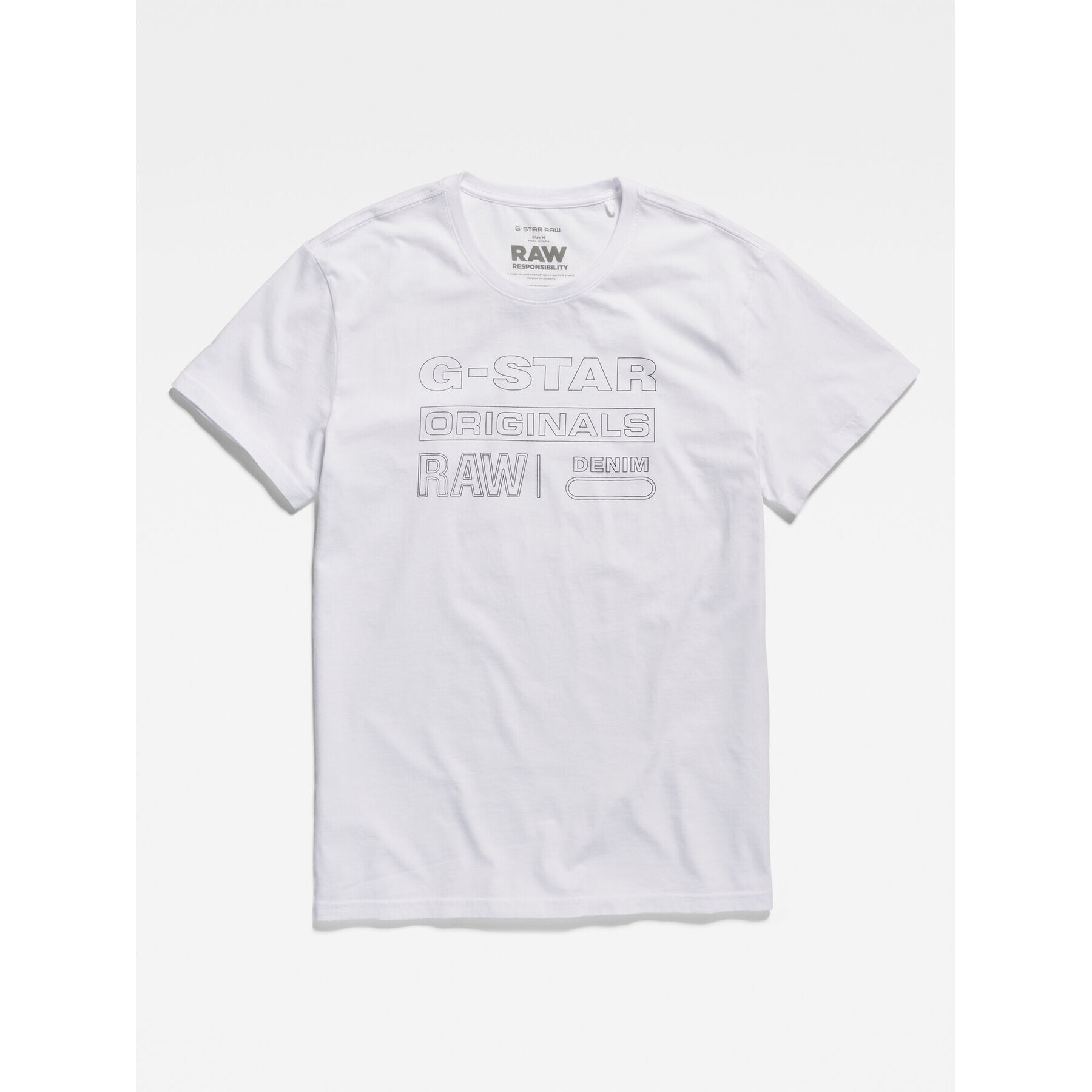 G-Star Raw Тишърт D22775-C506-110 Бял Regular Fit - Pepit.bg