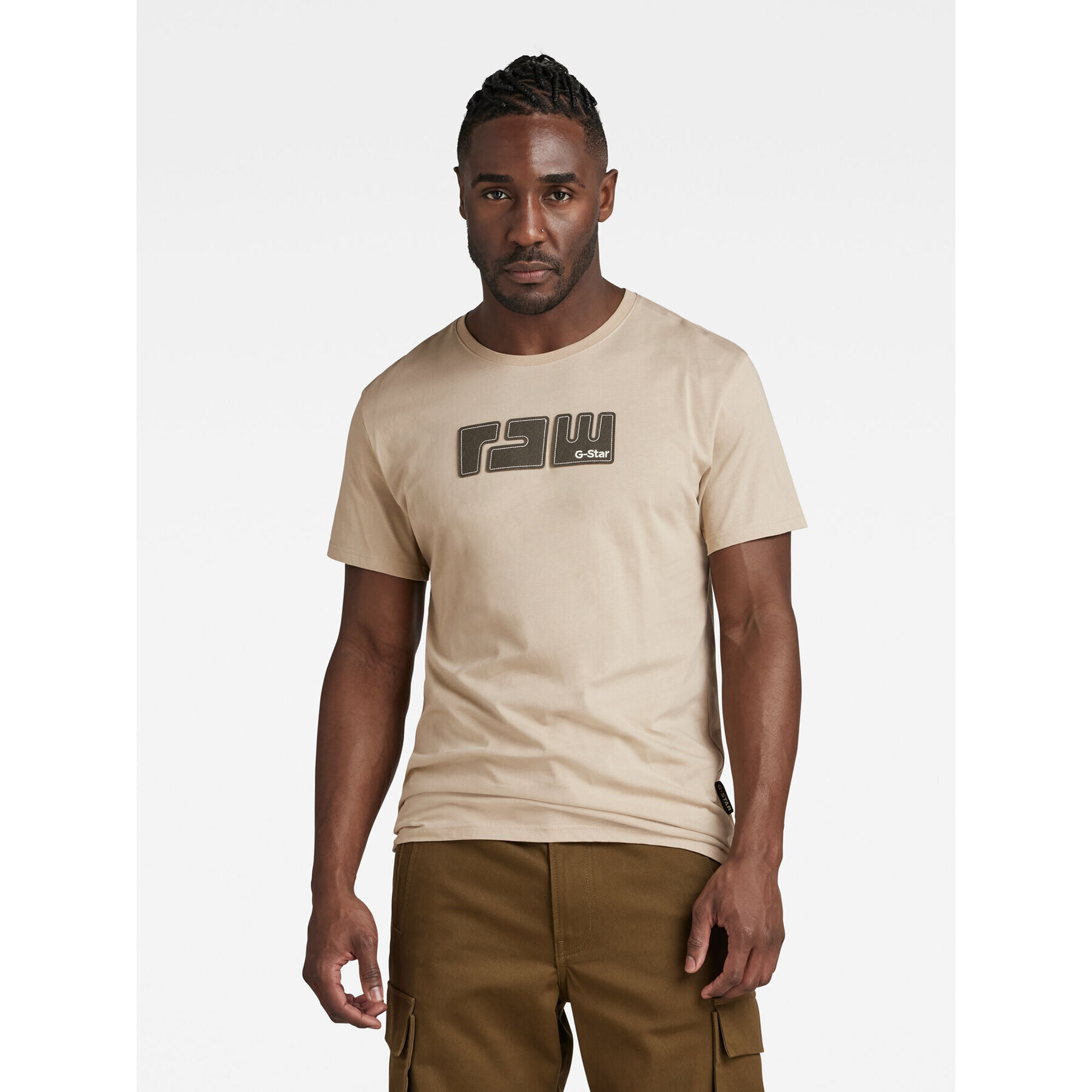 G-Star Raw Тишърт D23710-336-C531 Бежов Regular Fit - Pepit.bg