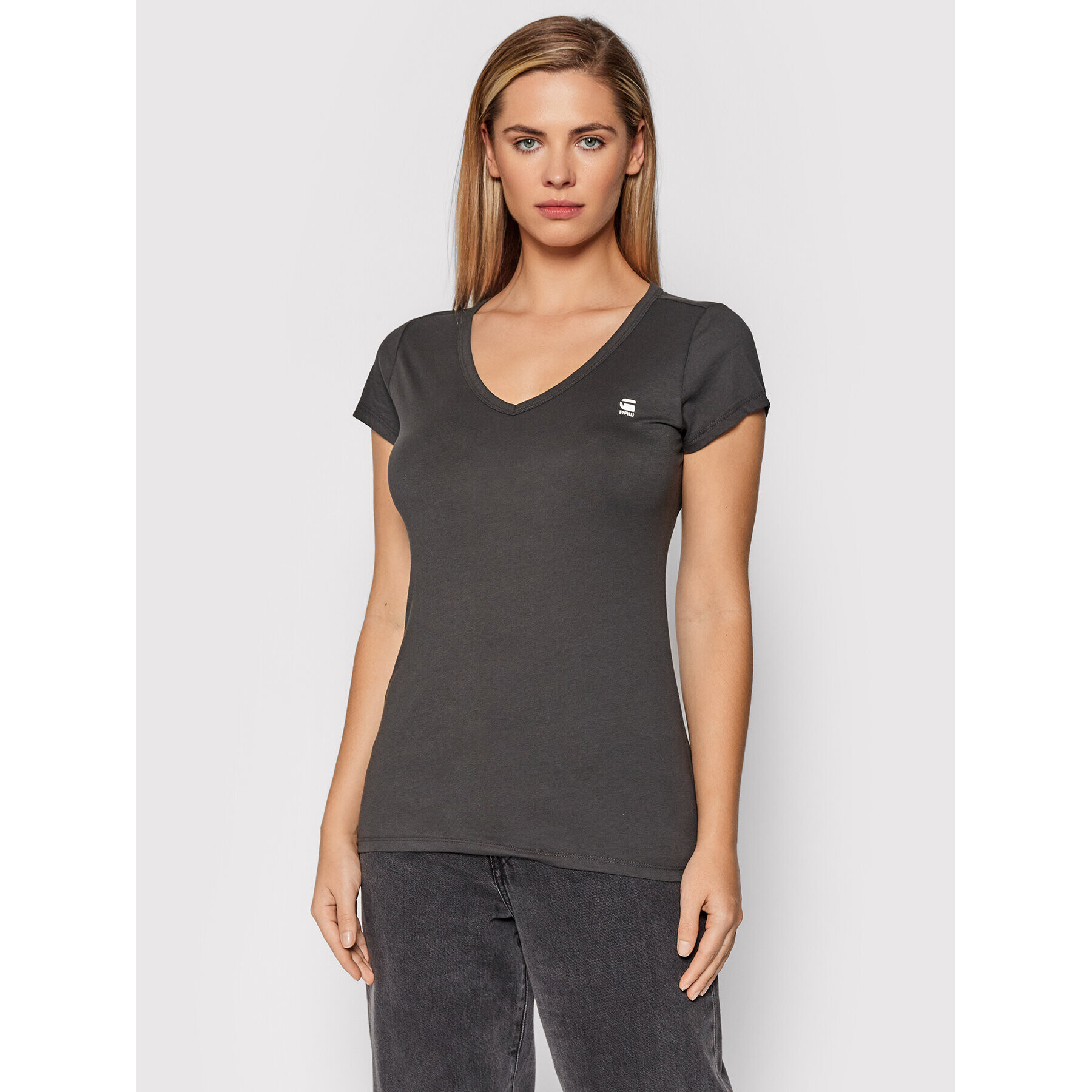 G-Star Raw Тишърт Eyben D04434-2757-976 Сив Slim Fit - Pepit.bg