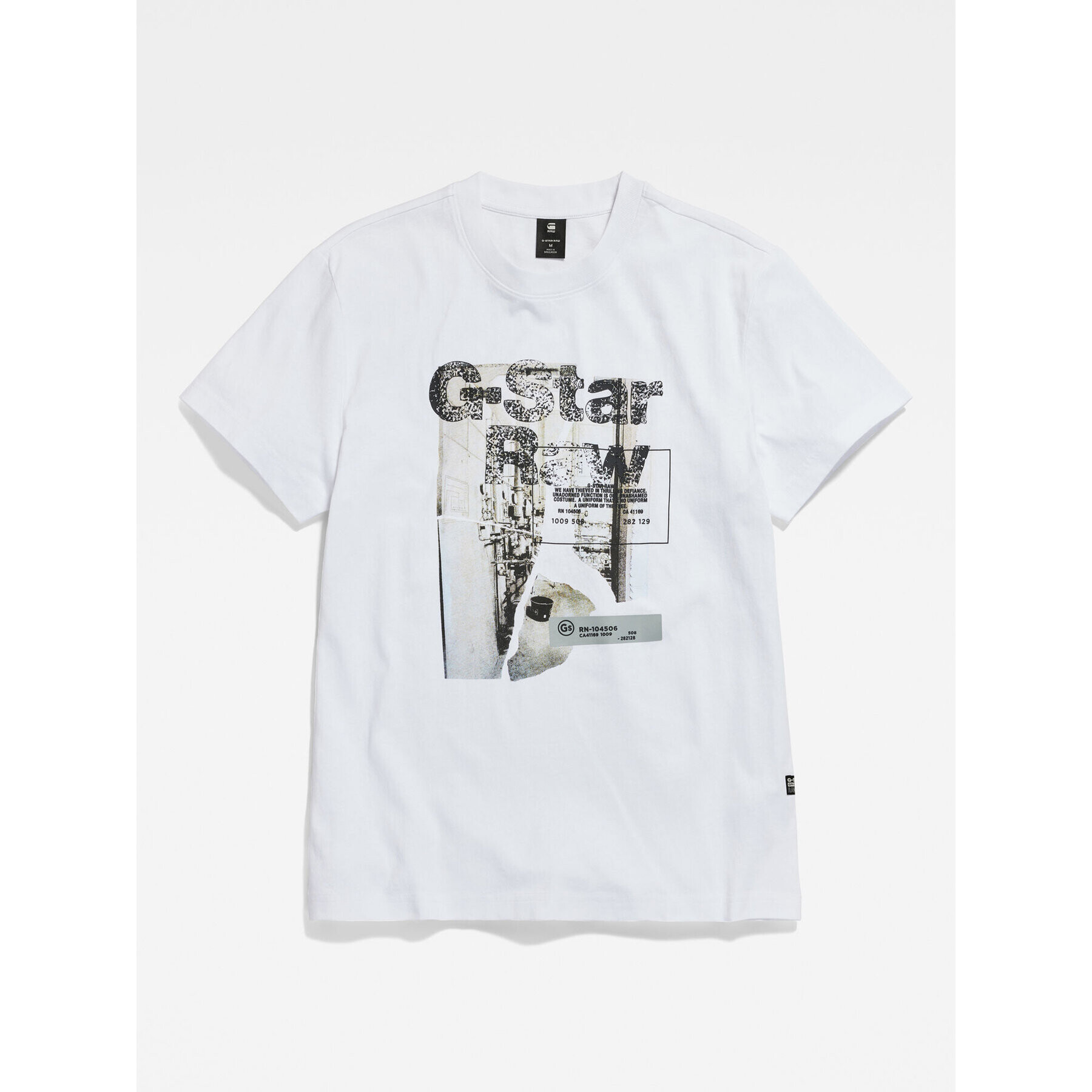 G-Star Raw Тишърт HQ D23899-C336-110 Бял Regular Fit - Pepit.bg