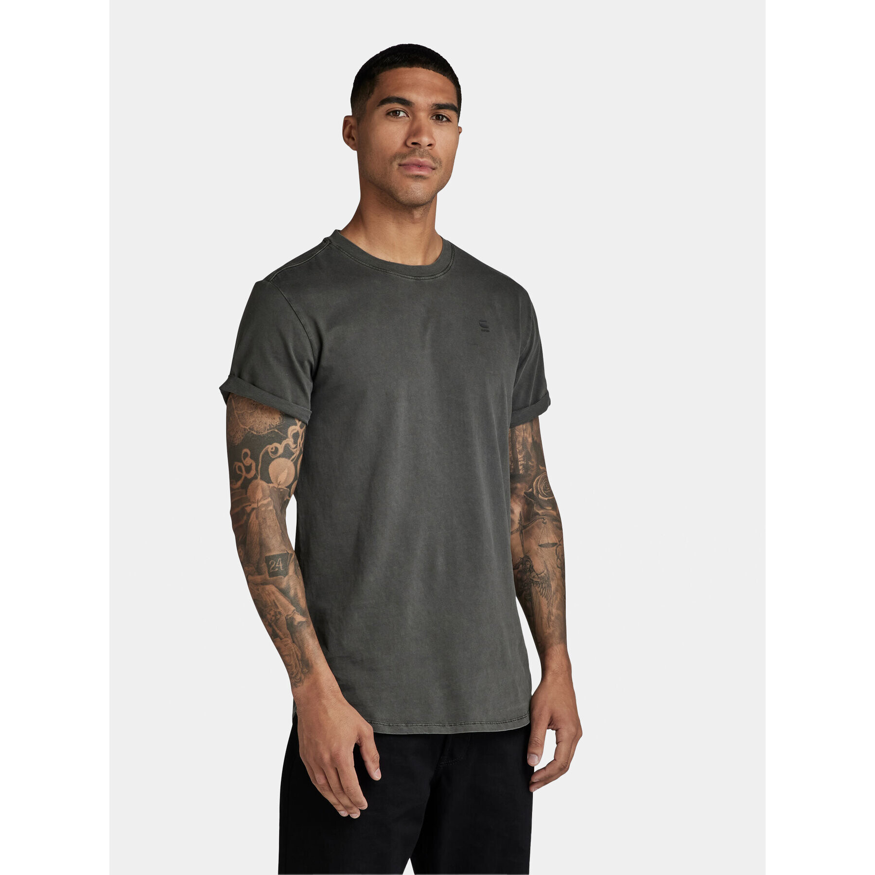 G-Star Raw Тишърт Lash D16396-2653-G179 Сив Regular Fit - Pepit.bg