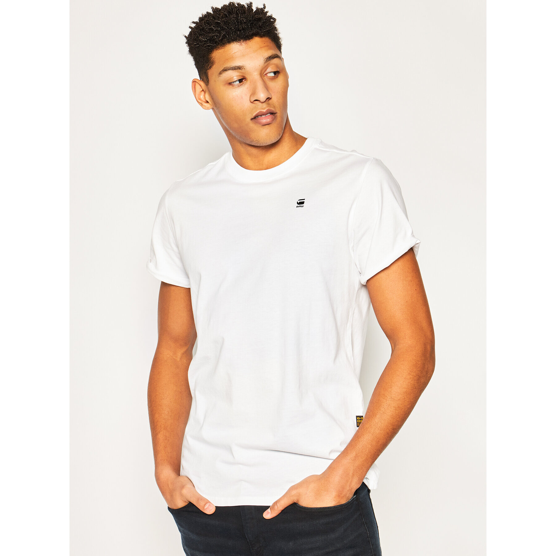 G-Star Raw Тишърт Lash D16396-B353-110 L Бял Relaxed Fit - Pepit.bg