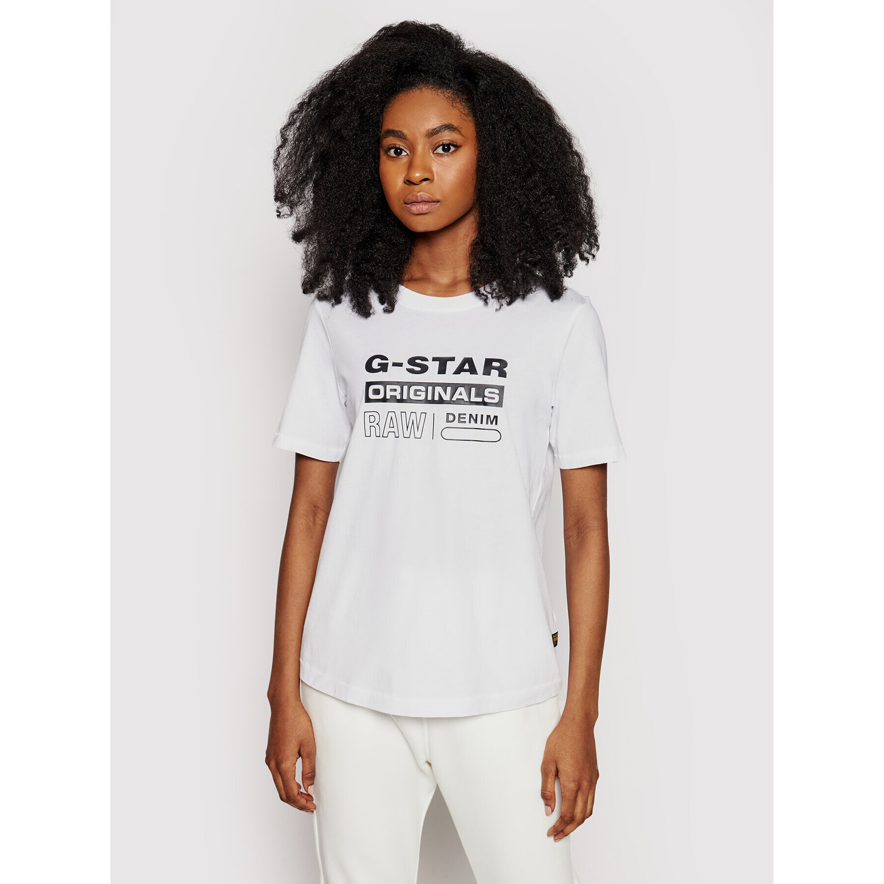 G-Star Raw Тишърт Lyon D19953-4107-110 Бял Regular Fit - Pepit.bg