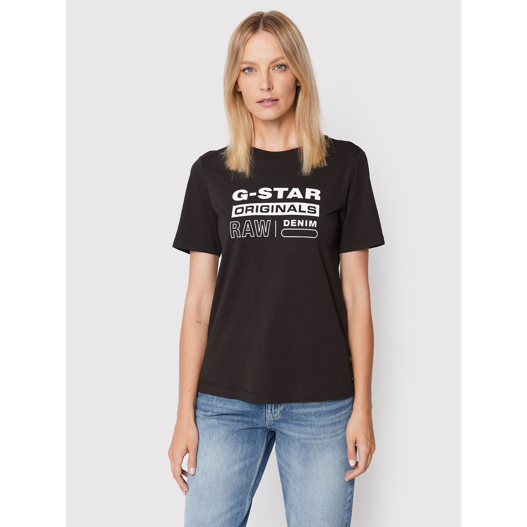 G-Star Raw Тишърт Lyon D19953-4107-6484 Черен Regular Fit - Pepit.bg