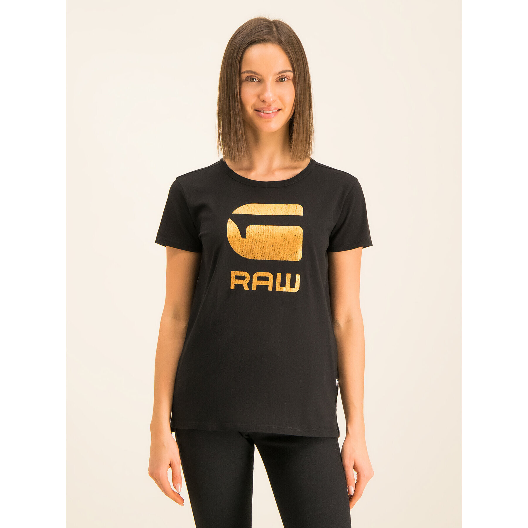 G-Star Raw Тишърт Lyon Jersey D15750-4107-6484 Черен Regular Fit - Pepit.bg