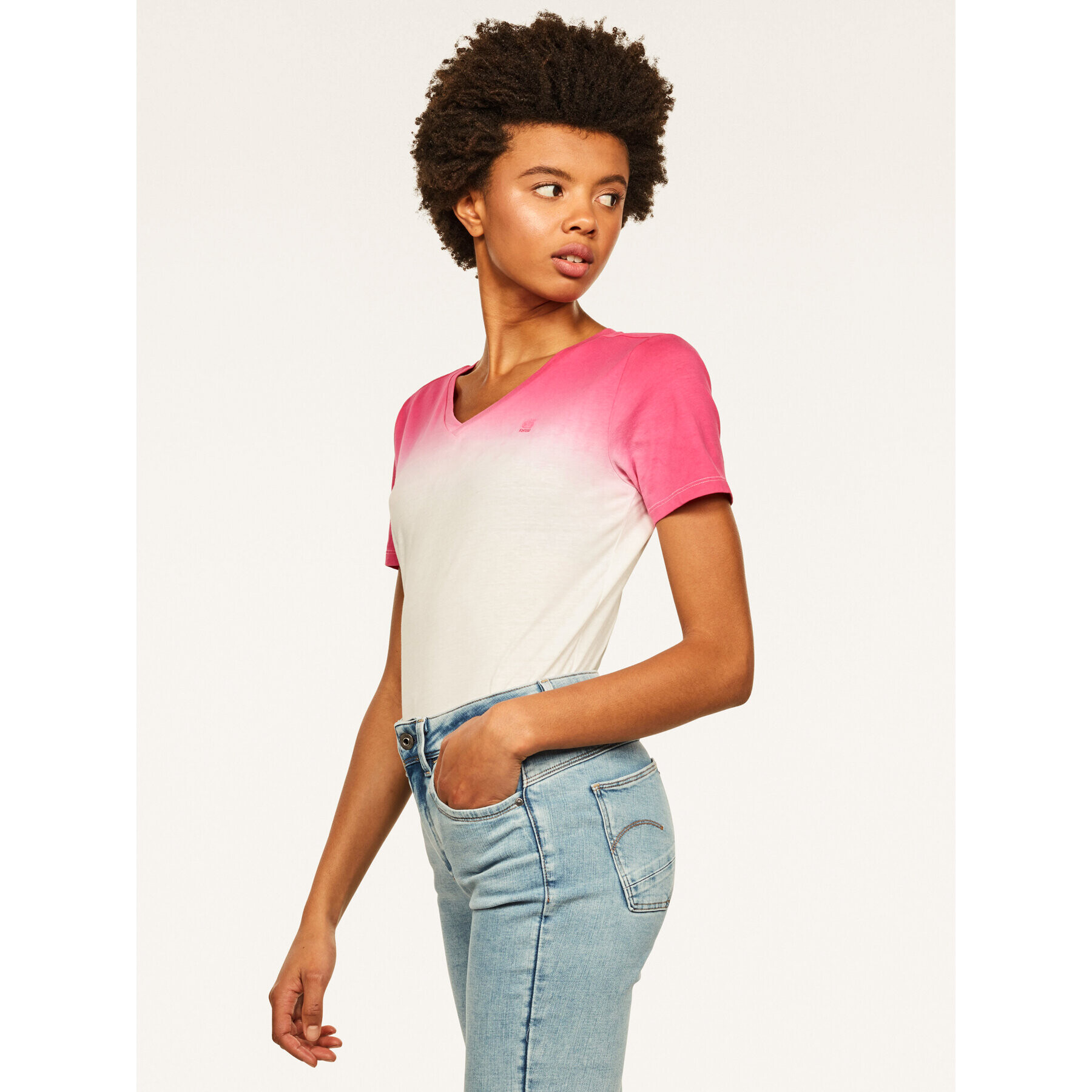 G-Star Raw Тишърт Mysid Top D16903-B059-B421 Розов Regular Fit - Pepit.bg