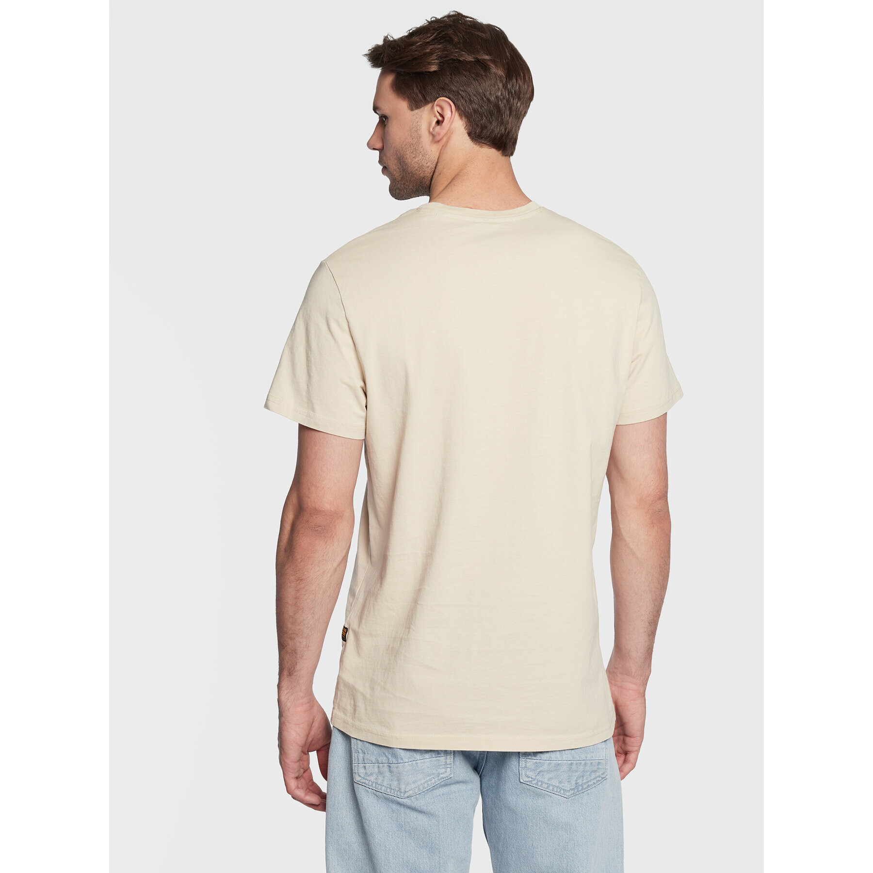 G-Star Raw Тишърт Original Label D22204-336-D309 Бежов Regular Fit - Pepit.bg