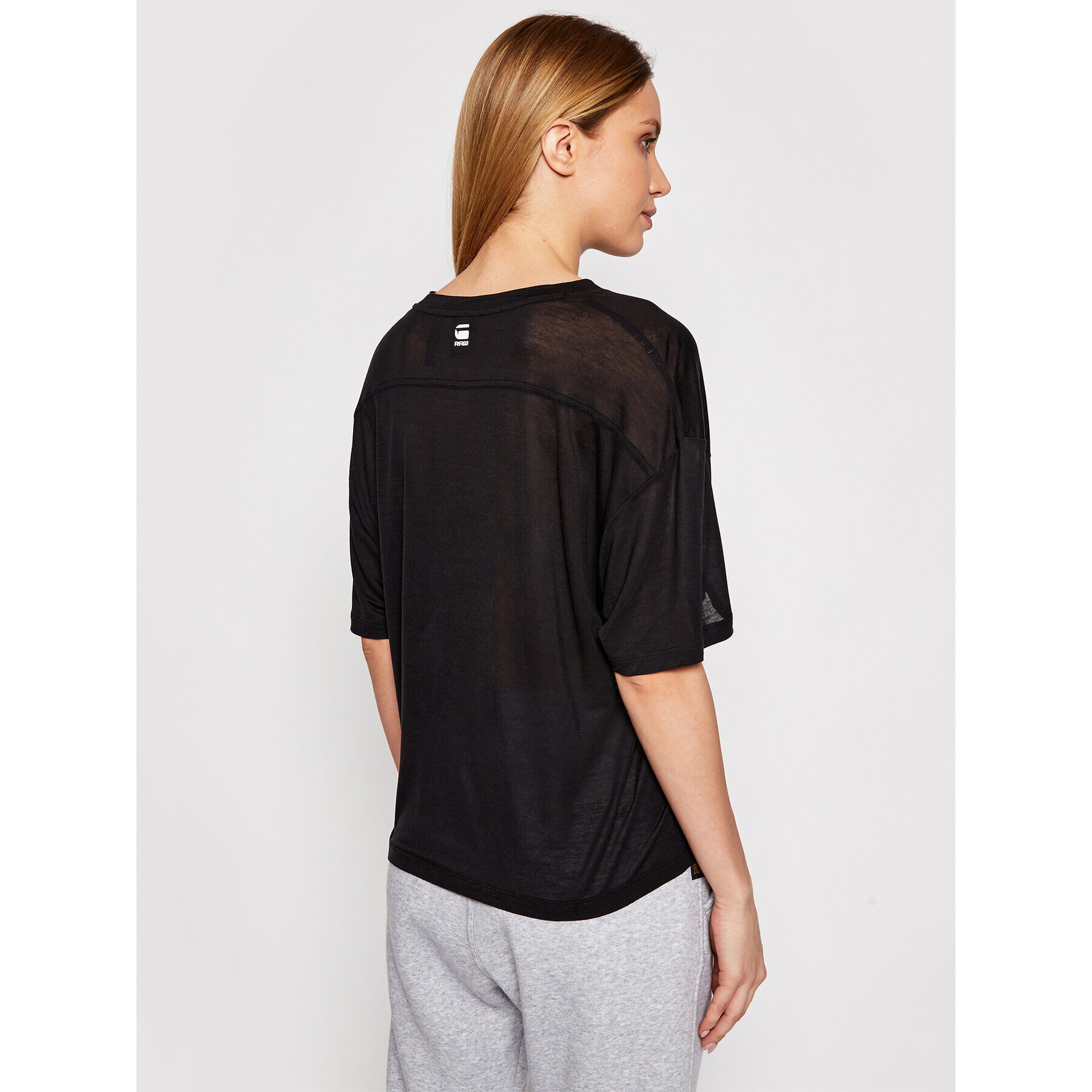 G-Star Raw Тишърт Sheer Faded Graphic D19200-9908-6484 Черен Relaxed Fit - Pepit.bg