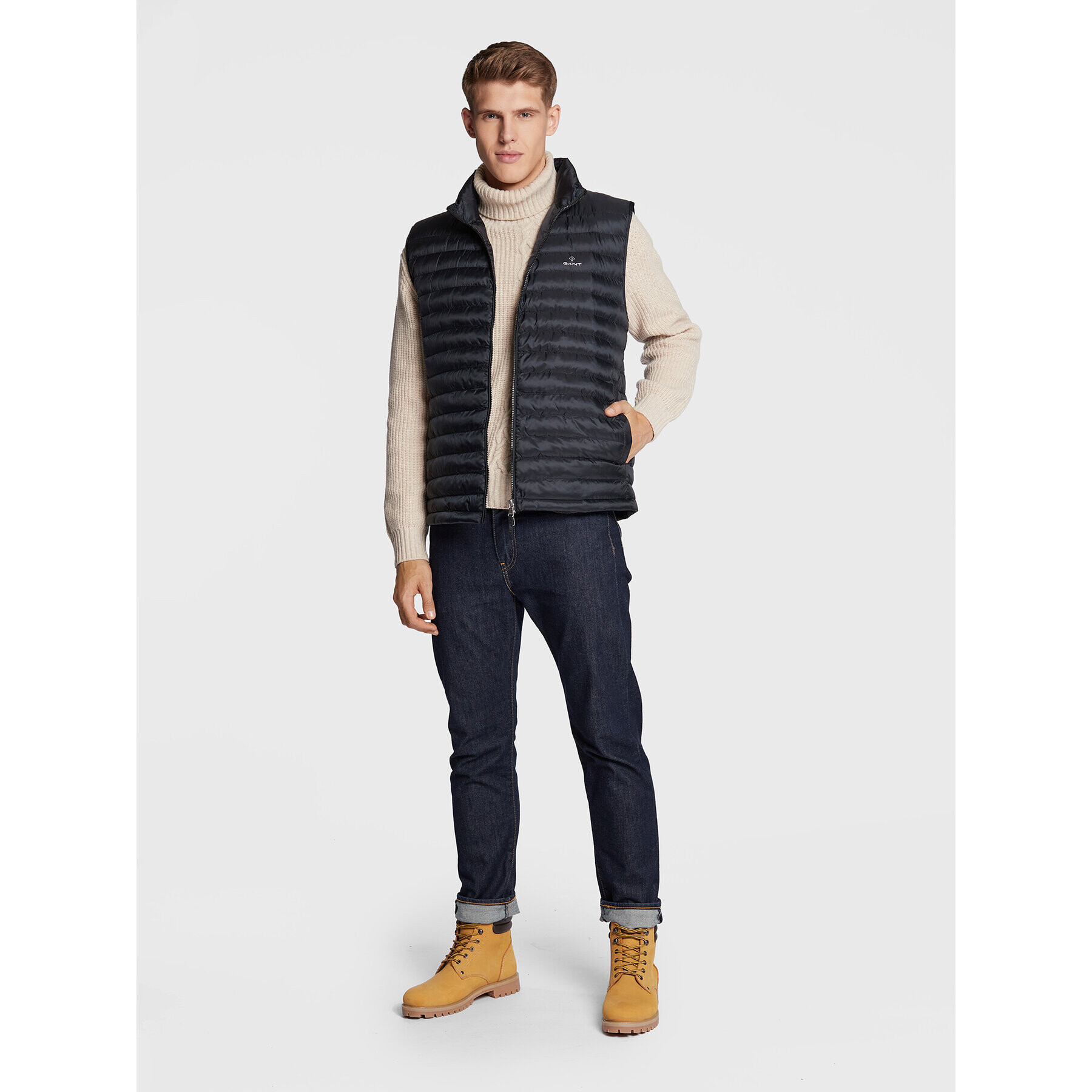 Gant Елек 7006274 Черен Regular Fit - Pepit.bg