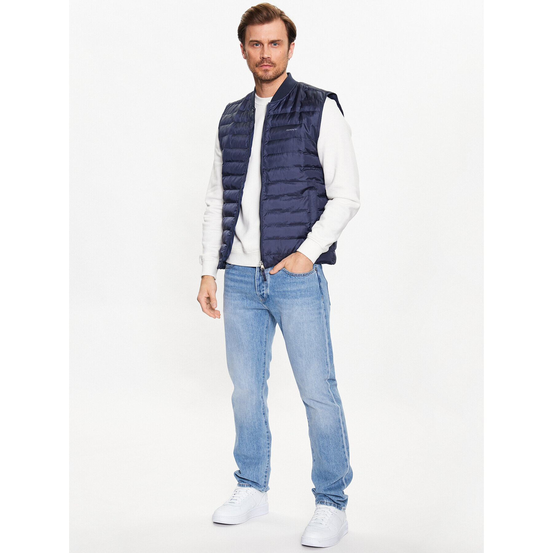 Gant Елек Light -7006301 Тъмносин Regular Fit - Pepit.bg