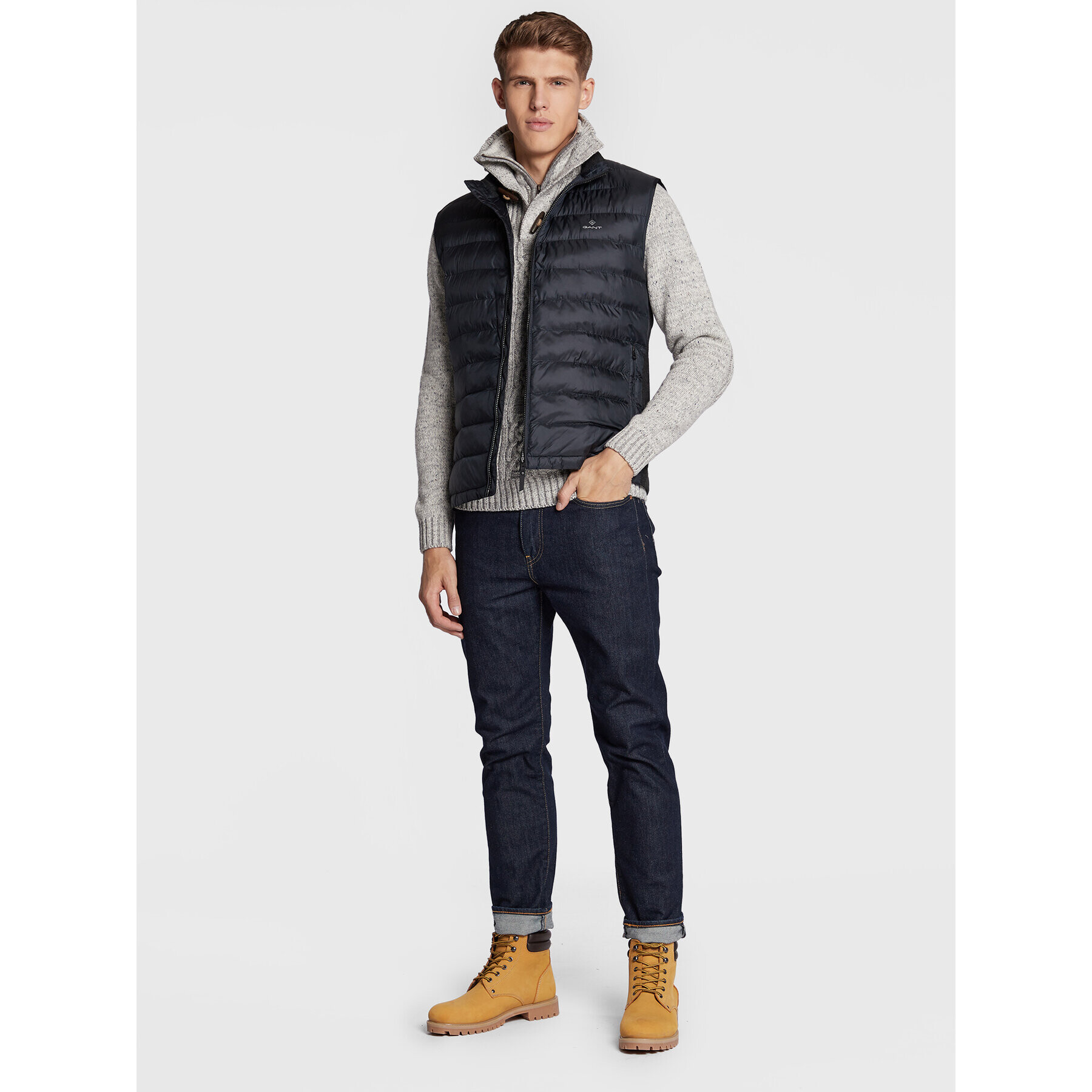 Gant Елек Mixed 7006281 Черен Regular Fit - Pepit.bg