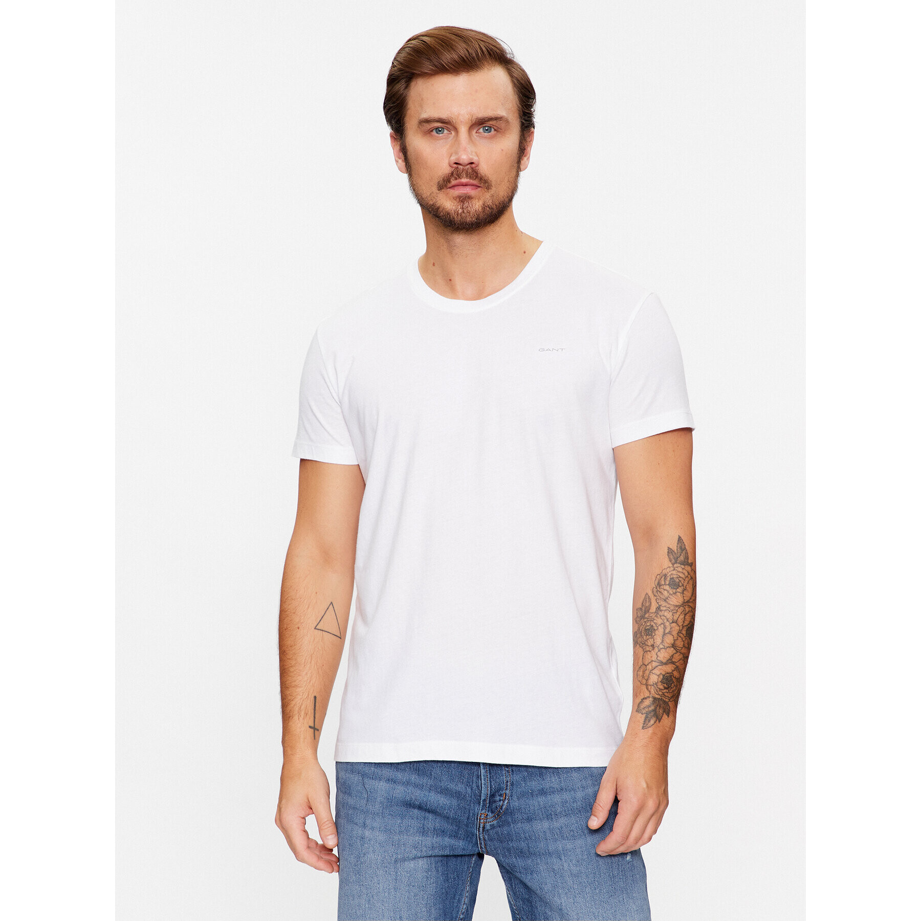 Gant Комплект 2 тишъртки C-Neck 2 Pack 900002008 Бял Regular Fit - Pepit.bg