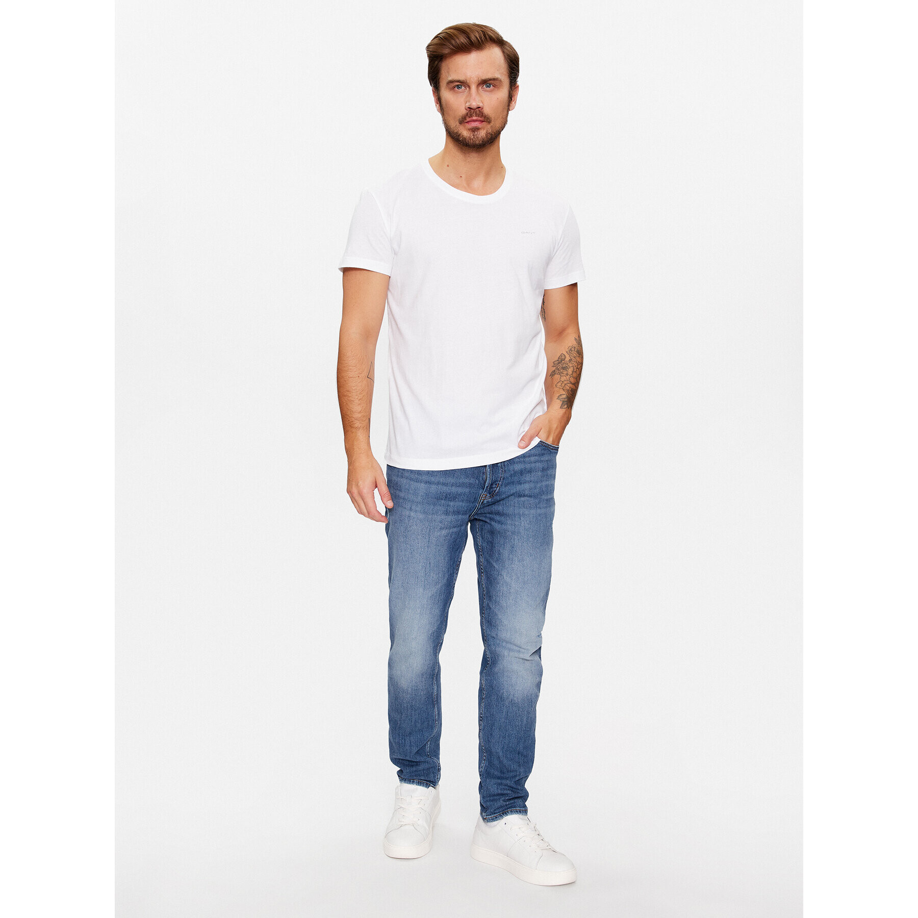 Gant Комплект 2 тишъртки C-Neck 2 Pack 900002008 Черен Regular Fit - Pepit.bg