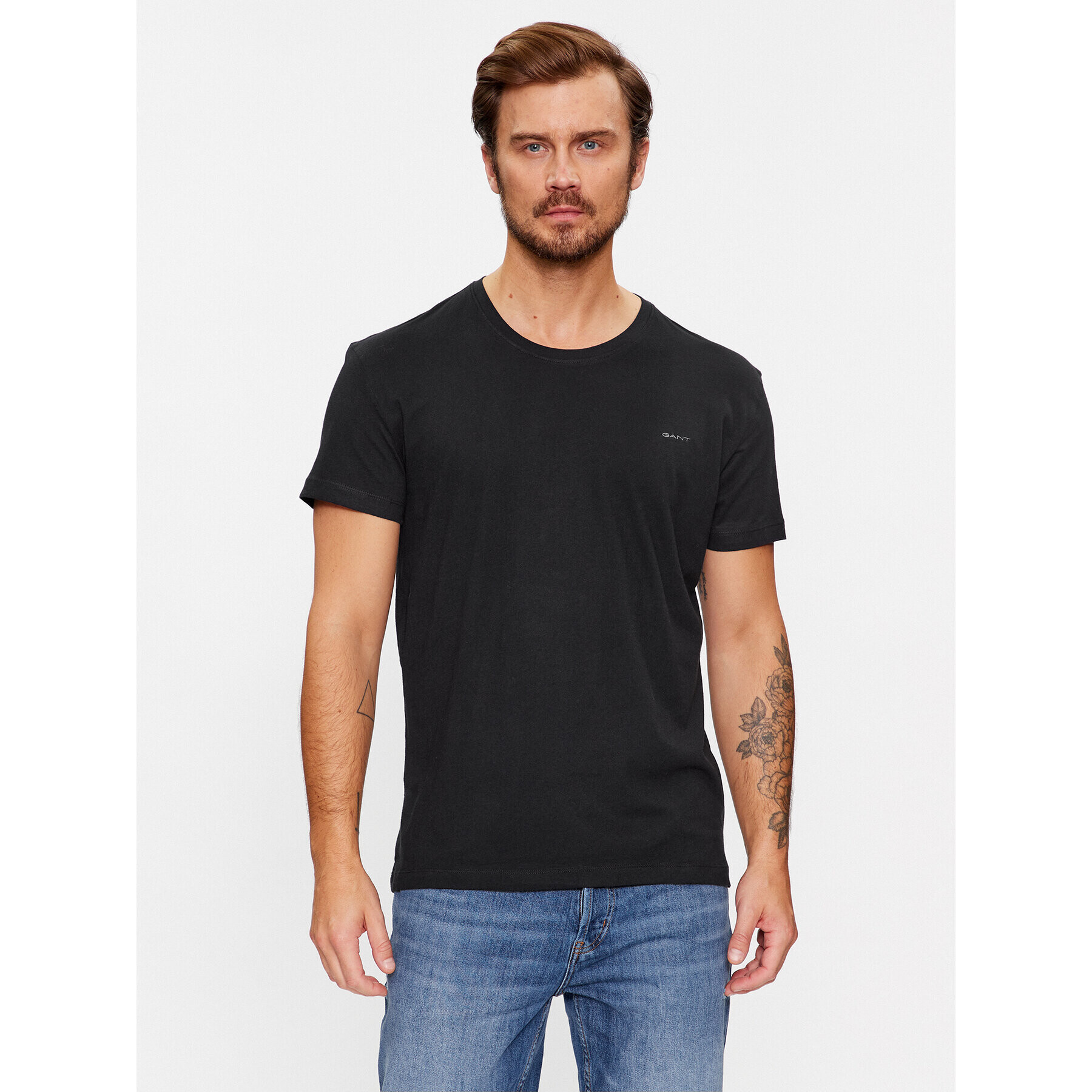 Gant Комплект 2 тишъртки C-Neck 2 Pack 900002008 Черен Regular Fit - Pepit.bg