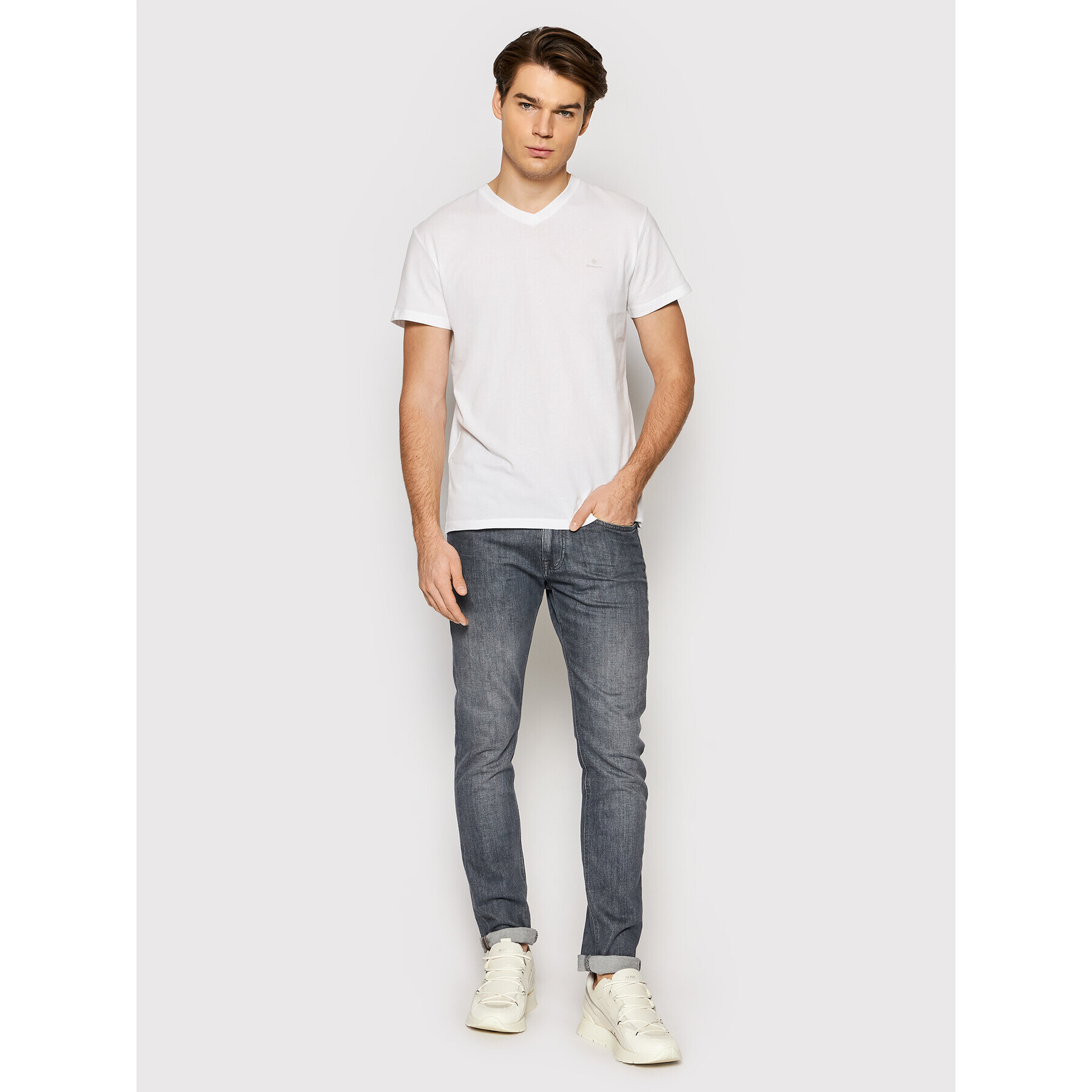 Gant Комплект 2 тишъртки Essentials 901002118 Бял Regular Fit - Pepit.bg