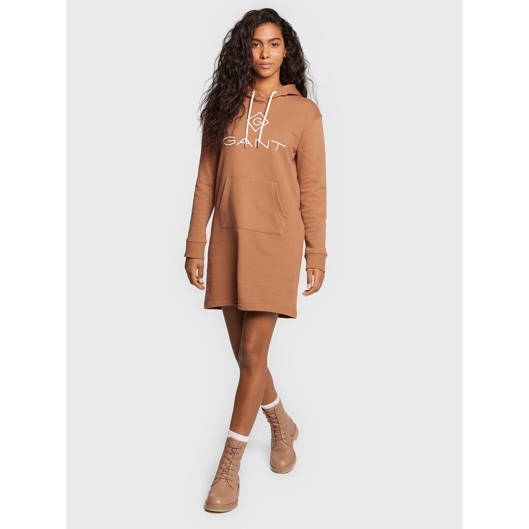 Gant Плетена рокля Lock Up 4204356 Кафяв Regular Fit - Pepit.bg