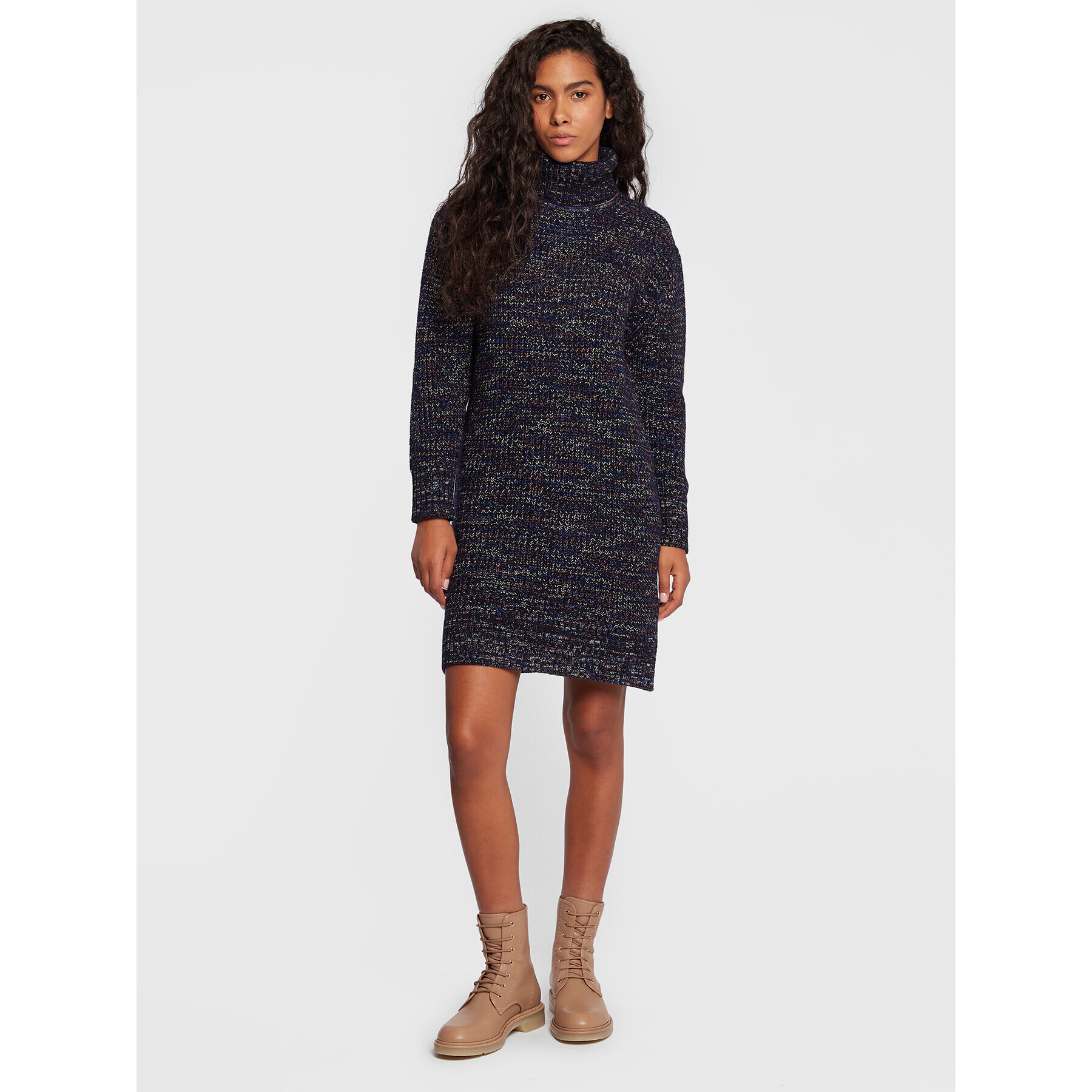 Gant Плетена рокля Multi 4502047 Тъмносин Regular Fit - Pepit.bg