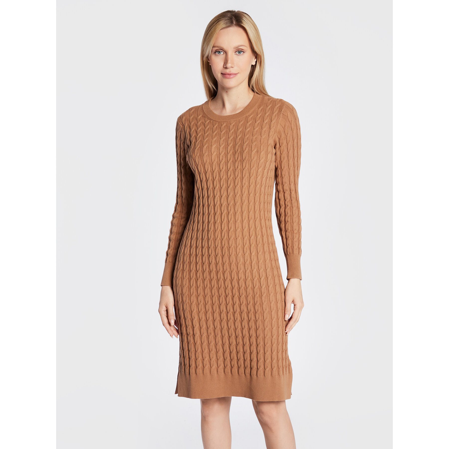 Gant Плетена рокля Twisted Cable 4502048 Бежов Regular Fit - Pepit.bg