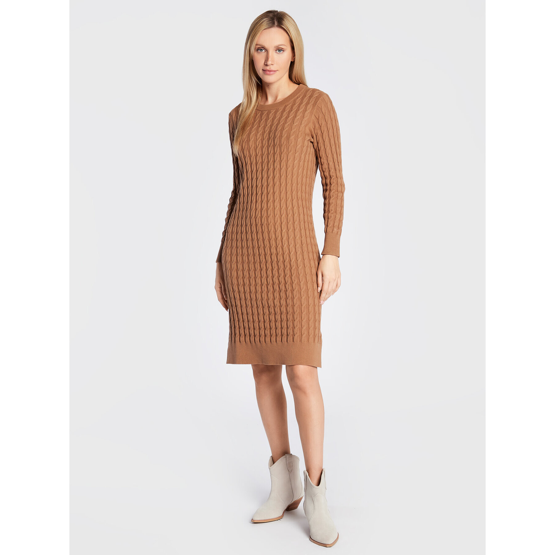 Gant Плетена рокля Twisted Cable 4502048 Бежов Regular Fit - Pepit.bg