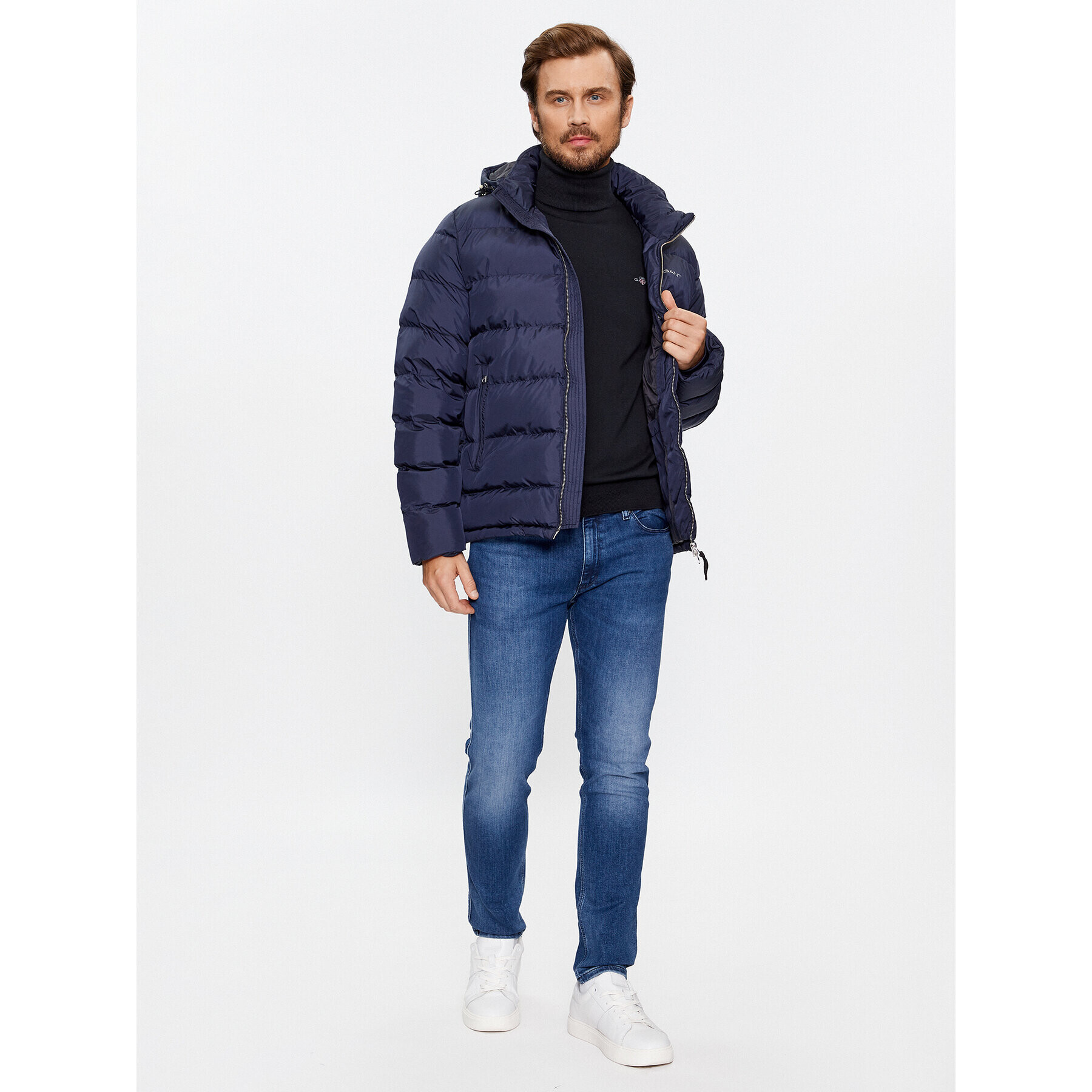 Gant Поло Classic Cotton Rollerneck 8030563 Черен Regular Fit - Pepit.bg