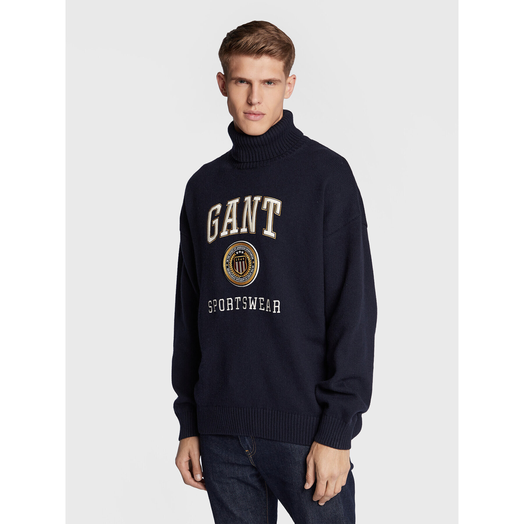 Gant Поло Crest Shield 8040133 Тъмносин Regular Fit - Pepit.bg