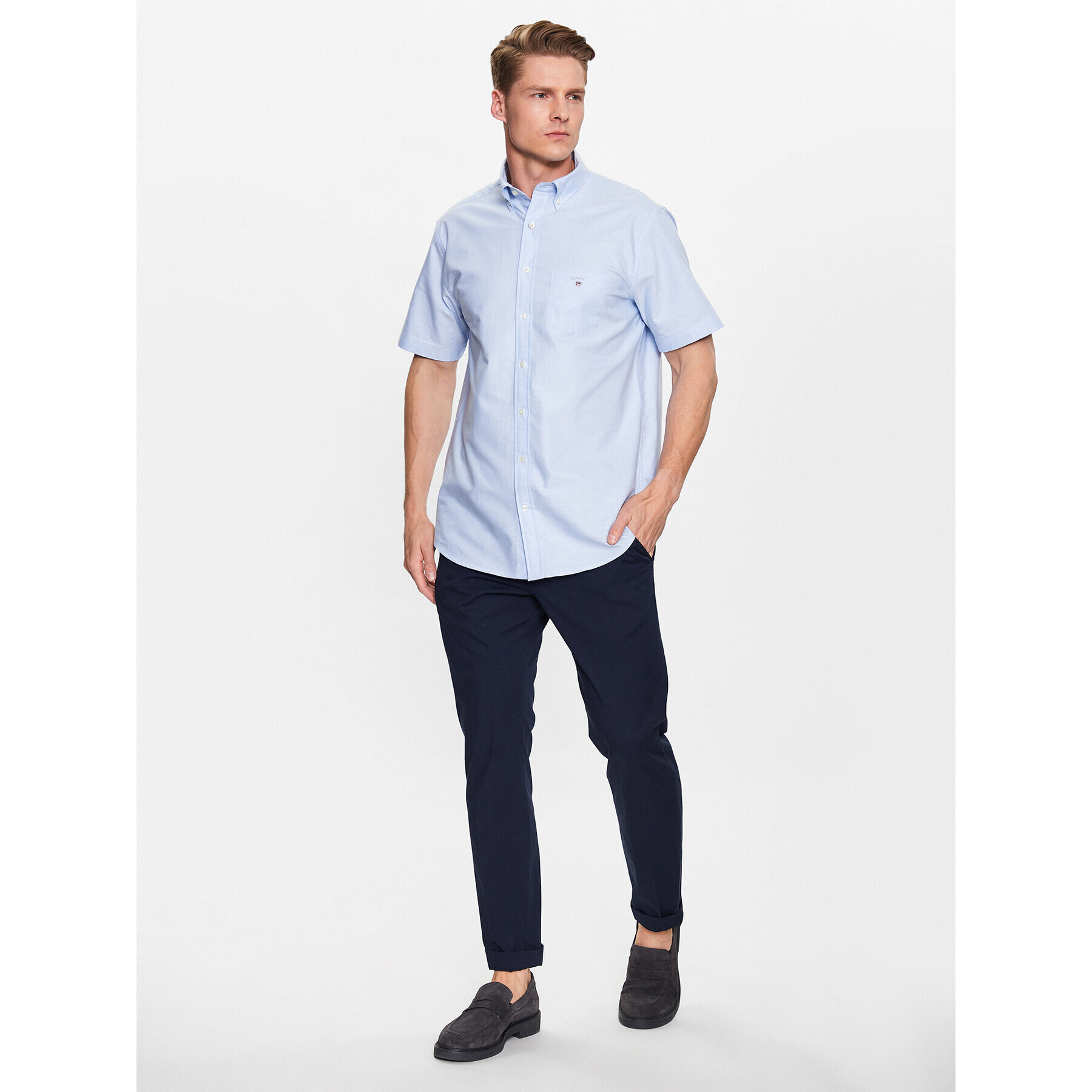 Gant Риза Oxford 3046001 Син Regular Fit - Pepit.bg