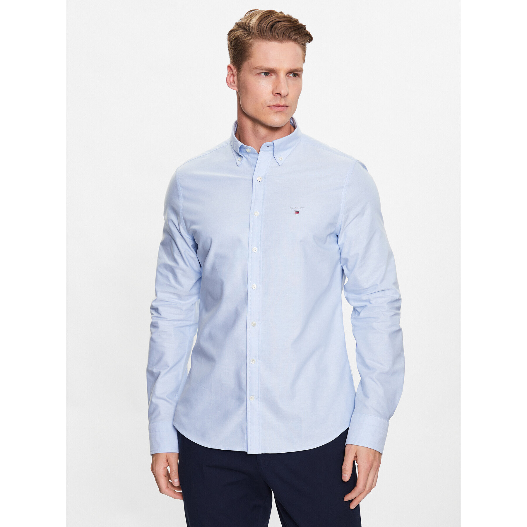 Gant Риза Oxford 3046002 Син Slim Fit - Pepit.bg