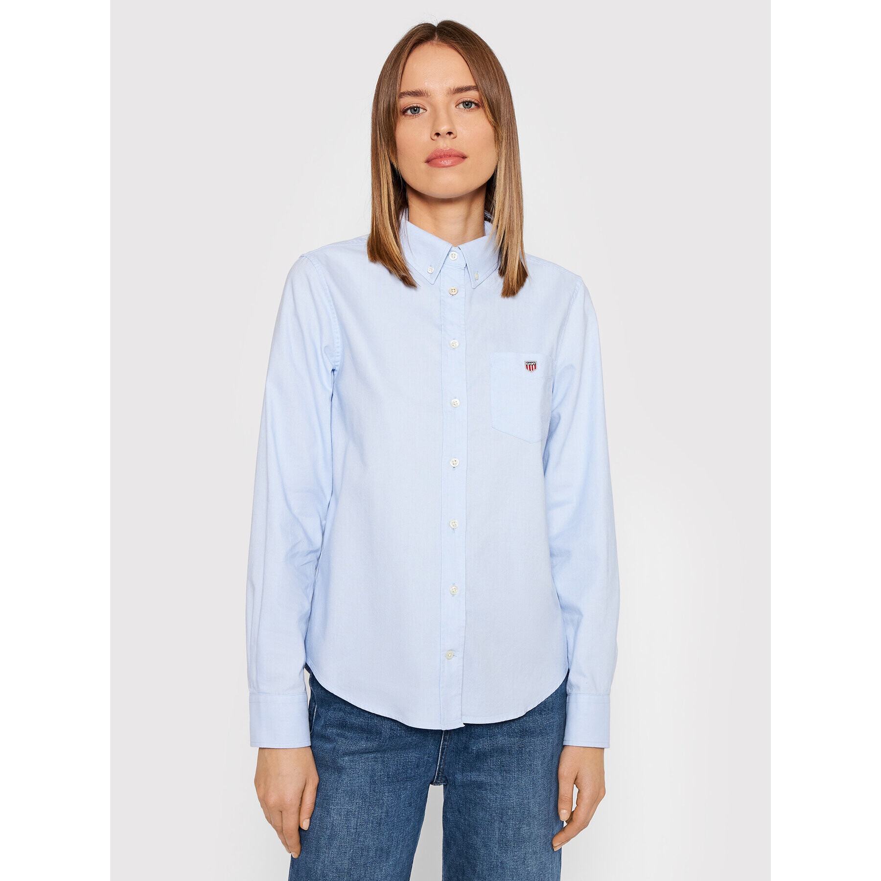 Gant Риза Oxford 4311207 Син Regular Fit - Pepit.bg