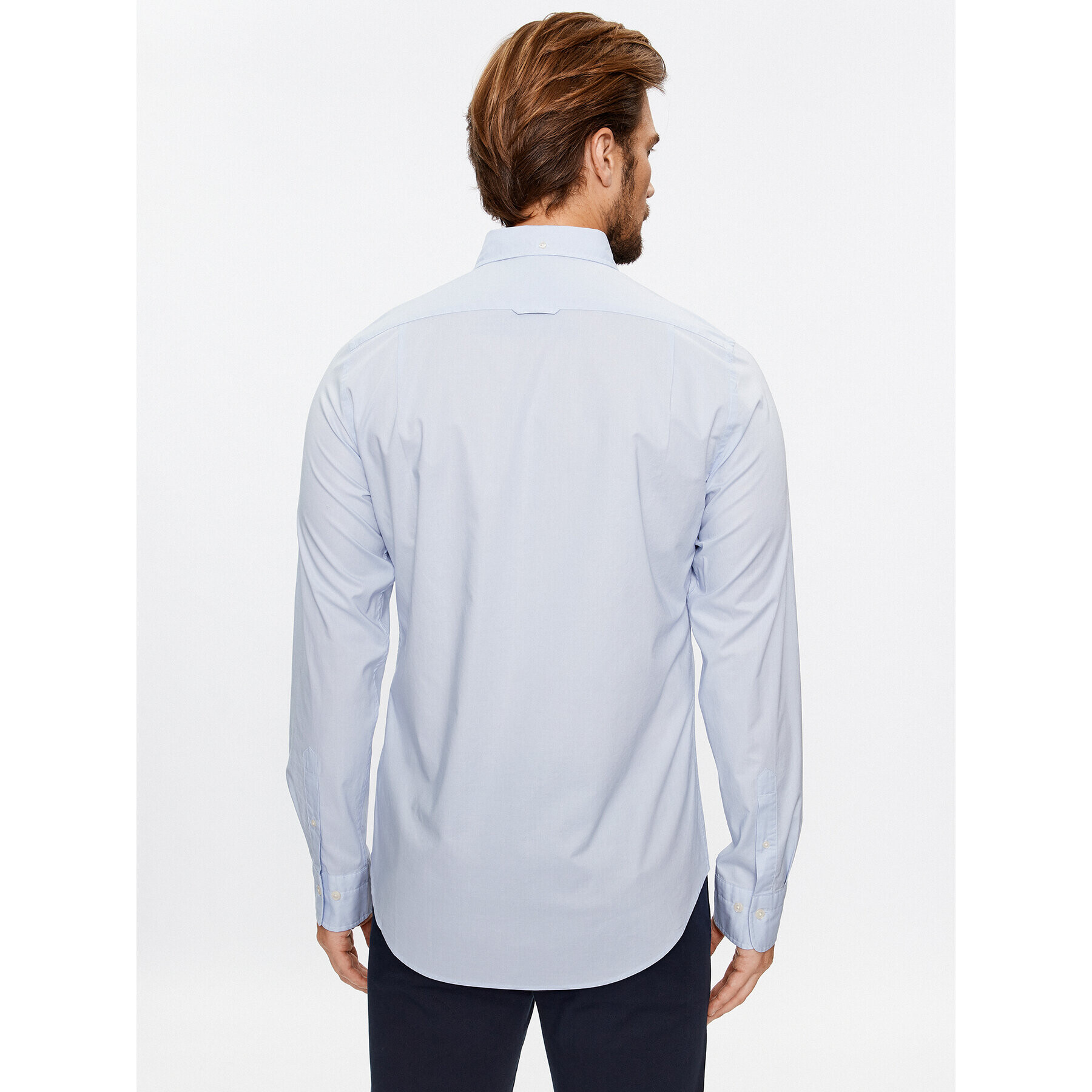 Gant Риза Slim Poplin 3000102 Син Regular Fit - Pepit.bg