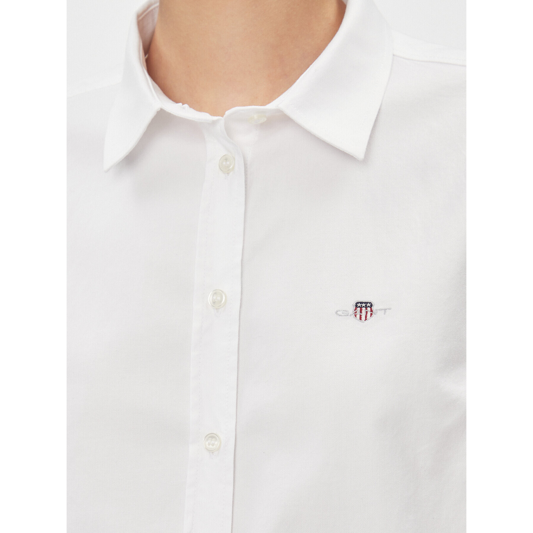 Gant Риза Slim Stretch Oxford 4300141 Бял Slim Fit - Pepit.bg