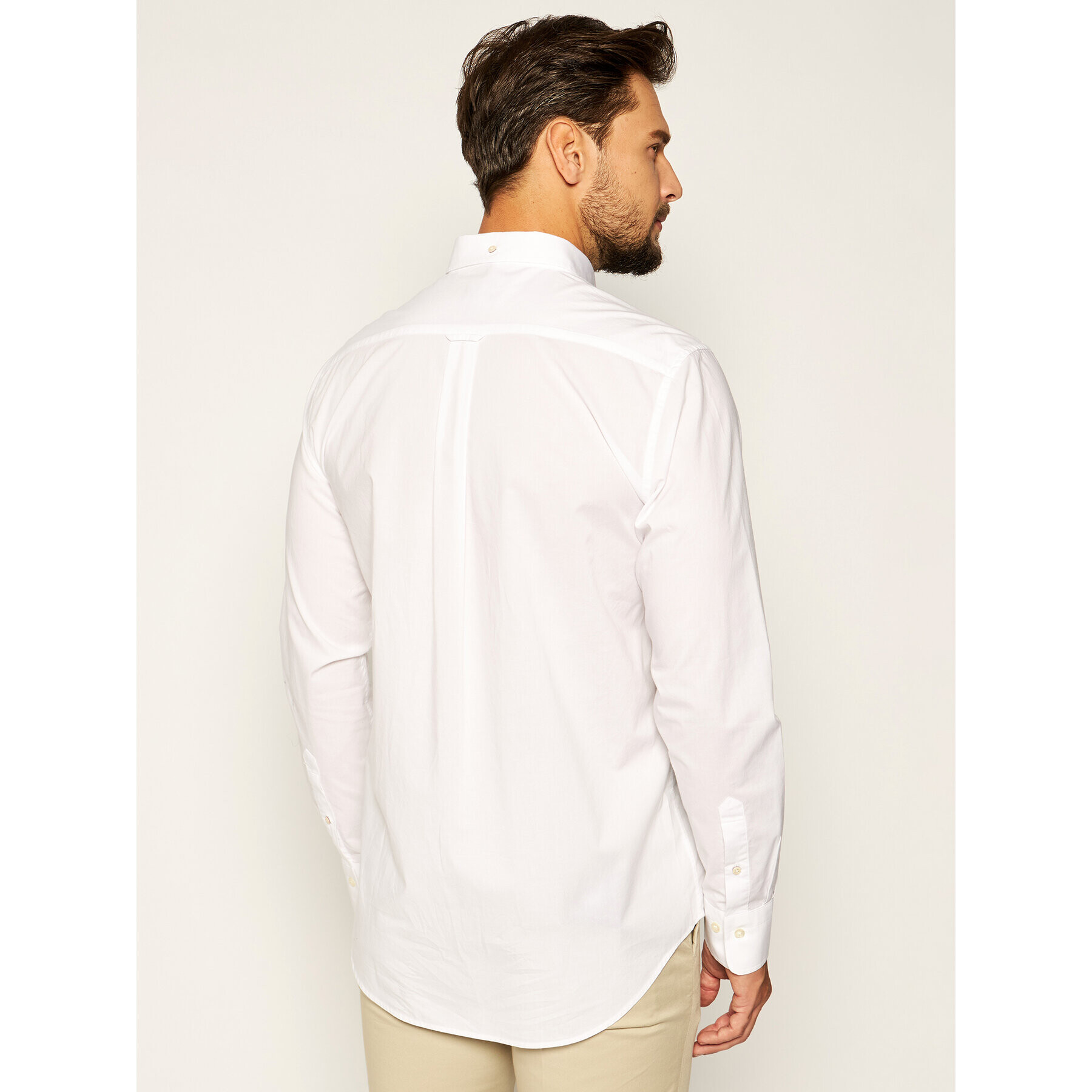 Gant Риза The Broadcloth Reg 3046400 Бял Regular Fit - Pepit.bg