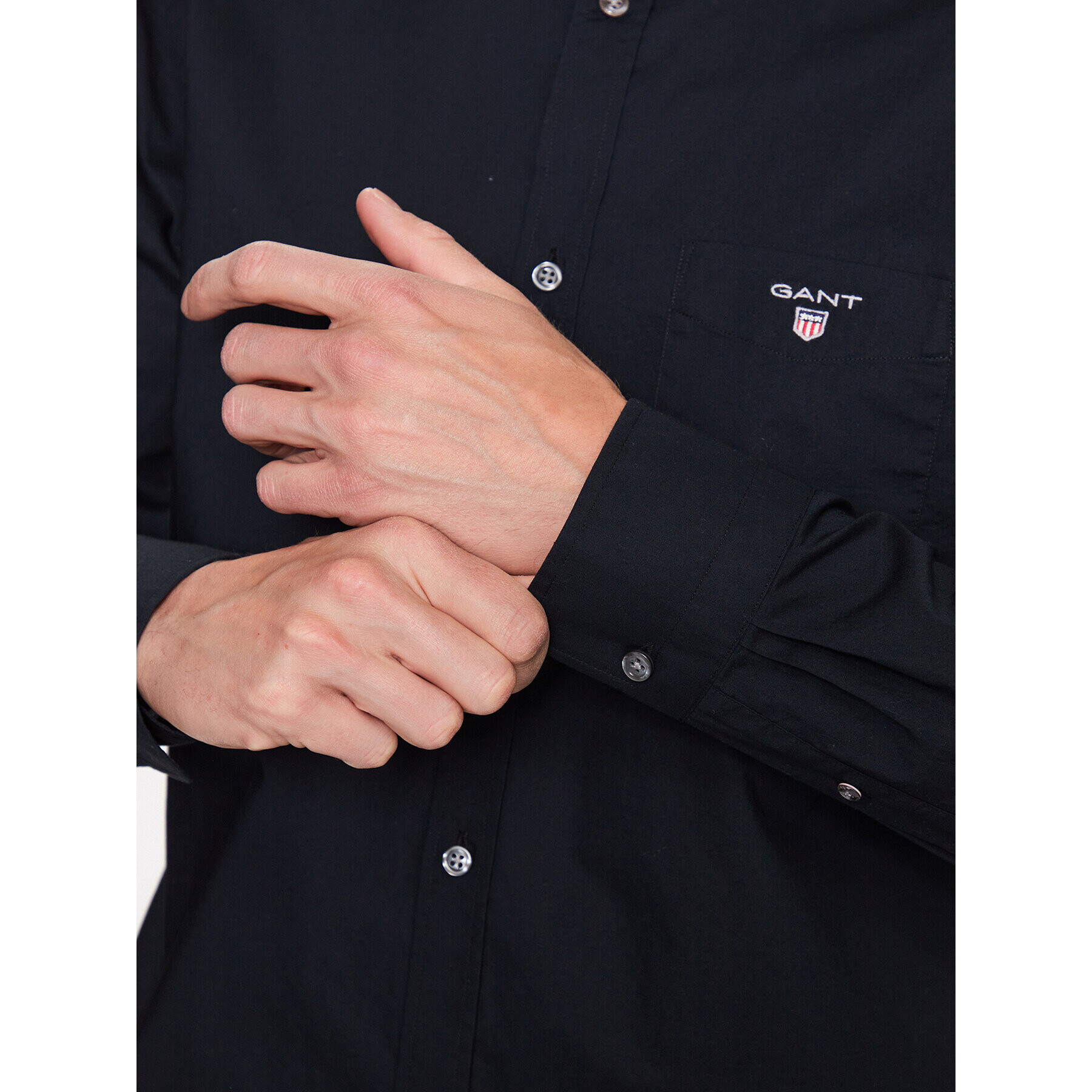 Gant Риза The Broadcloth Reg 3046400 Черен Regular Fit - Pepit.bg