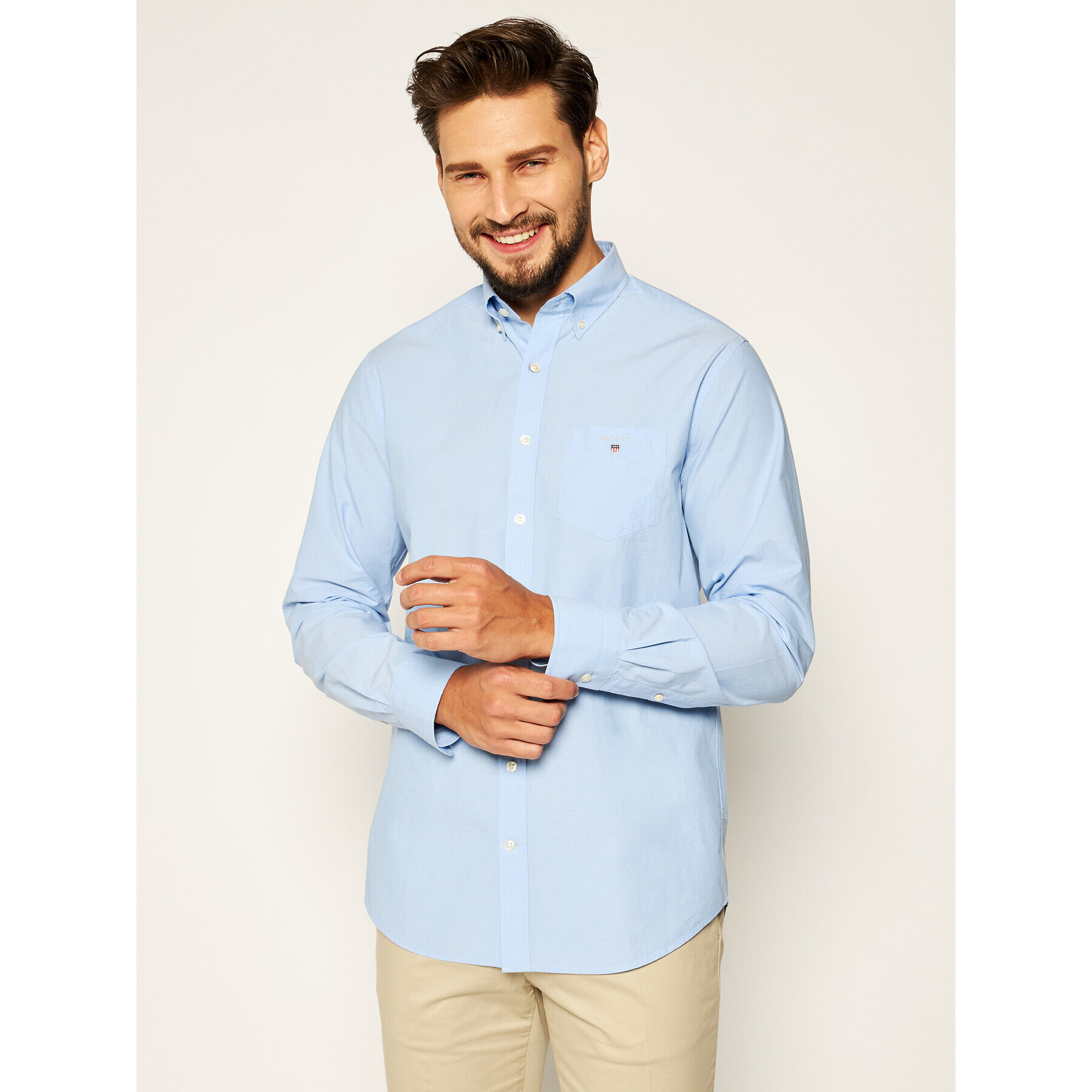 Gant Риза The Broadcloth Reg 3046400 Син Regular Fit - Pepit.bg