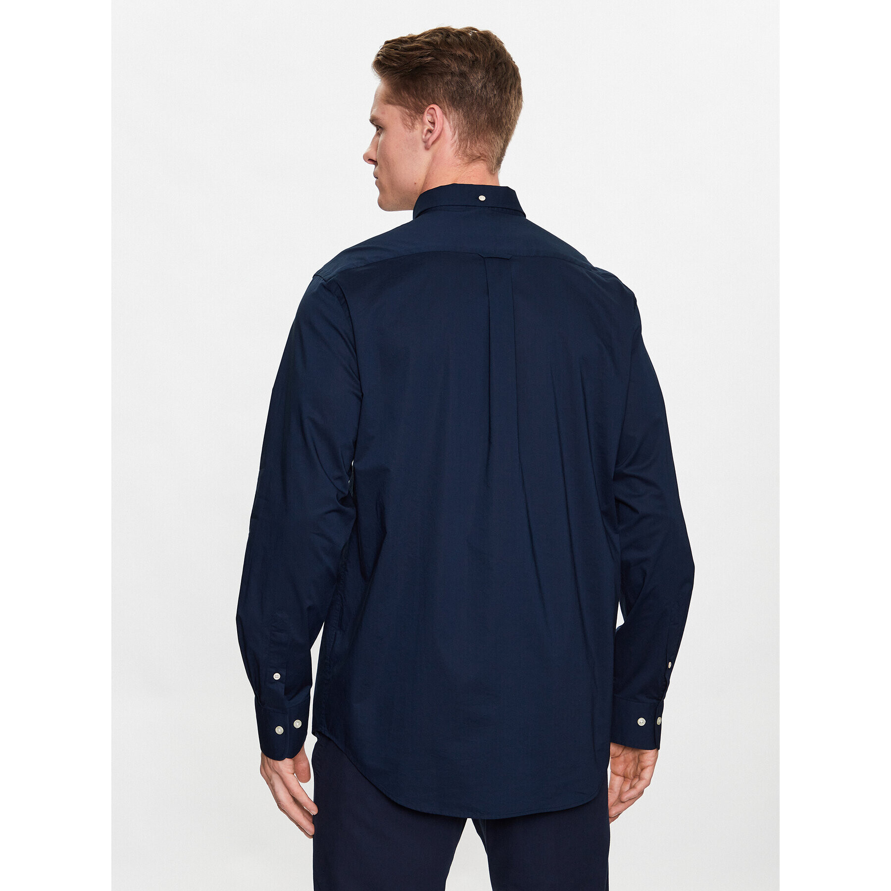 Gant Риза The Broadcloth Reg 3046400 Тъмносин Regular Fit - Pepit.bg