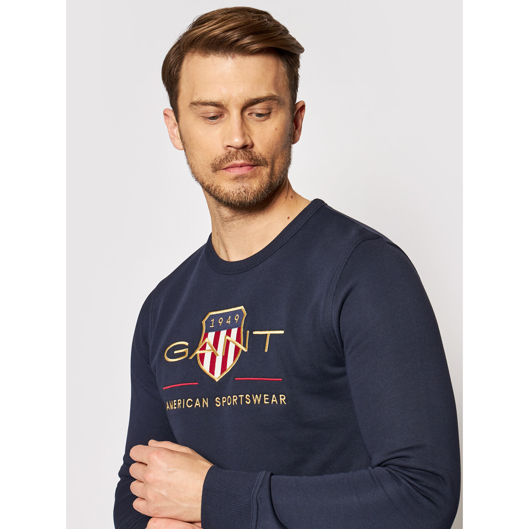 Gant Суитшърт Archive Shield 2046071 Тъмносин Regular Fit - Pepit.bg
