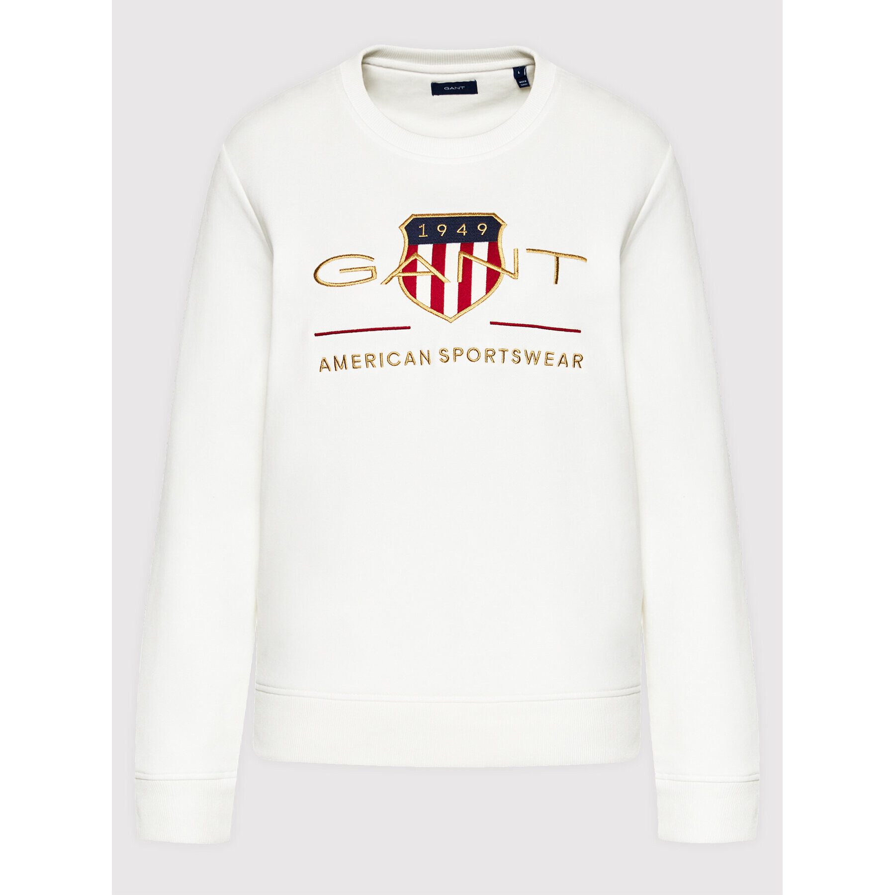Gant Суитшърт Archive Shield 4204688 Бял Regular Fit - Pepit.bg