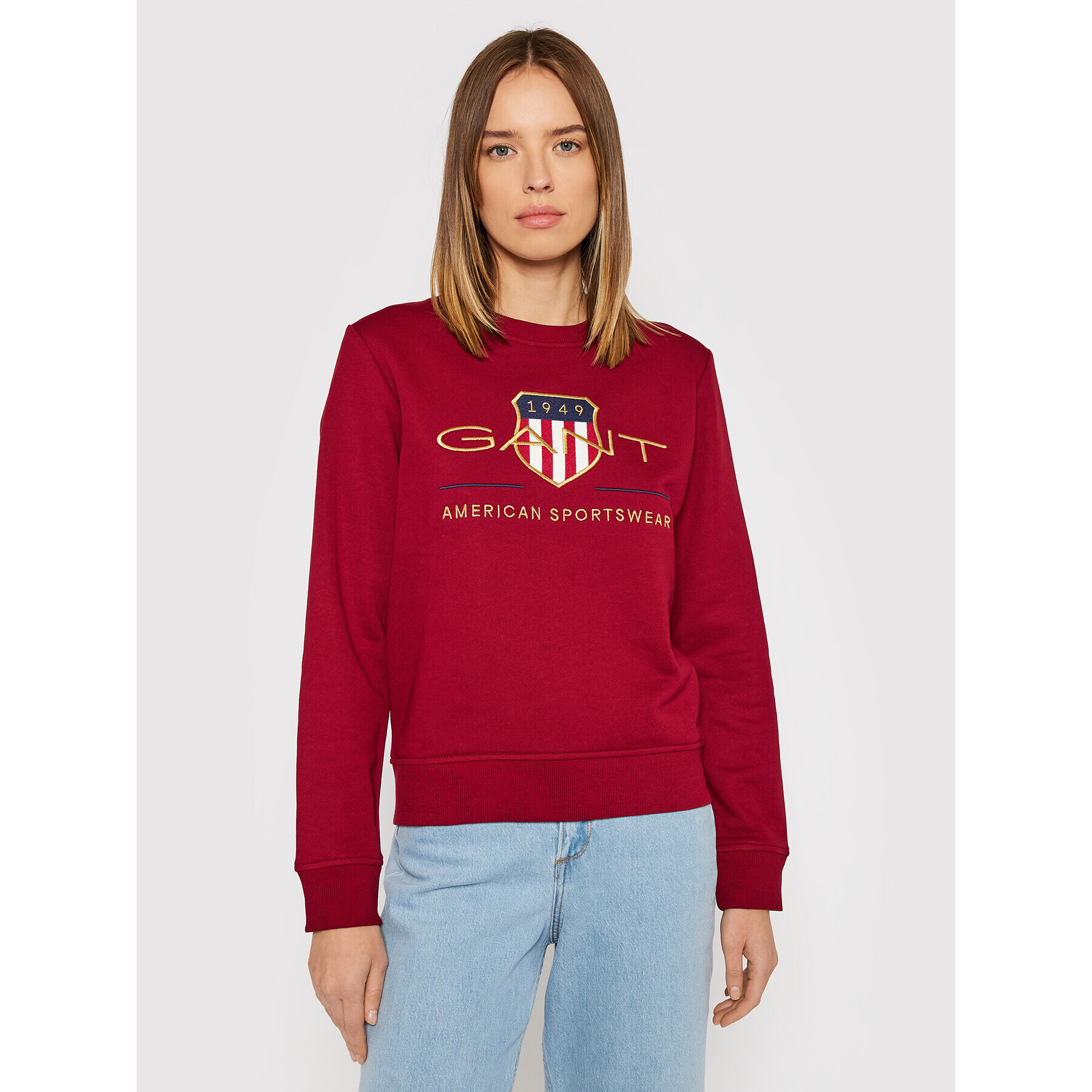 Gant Суитшърт Archive Shield 4204688 Червен Regular Fit - Pepit.bg
