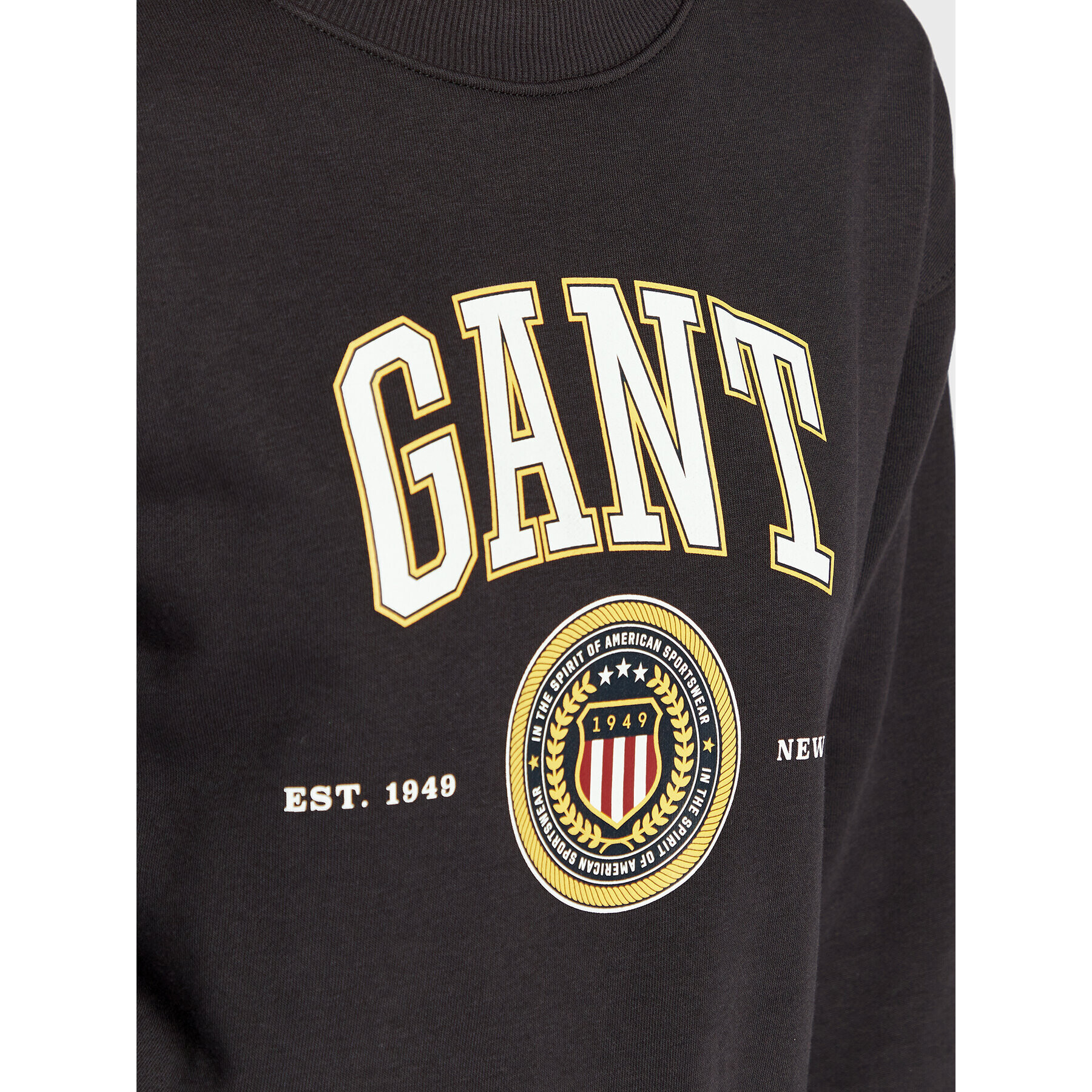 Gant Суитшърт Crest Shield 4203666 Черен Regular Fit - Pepit.bg
