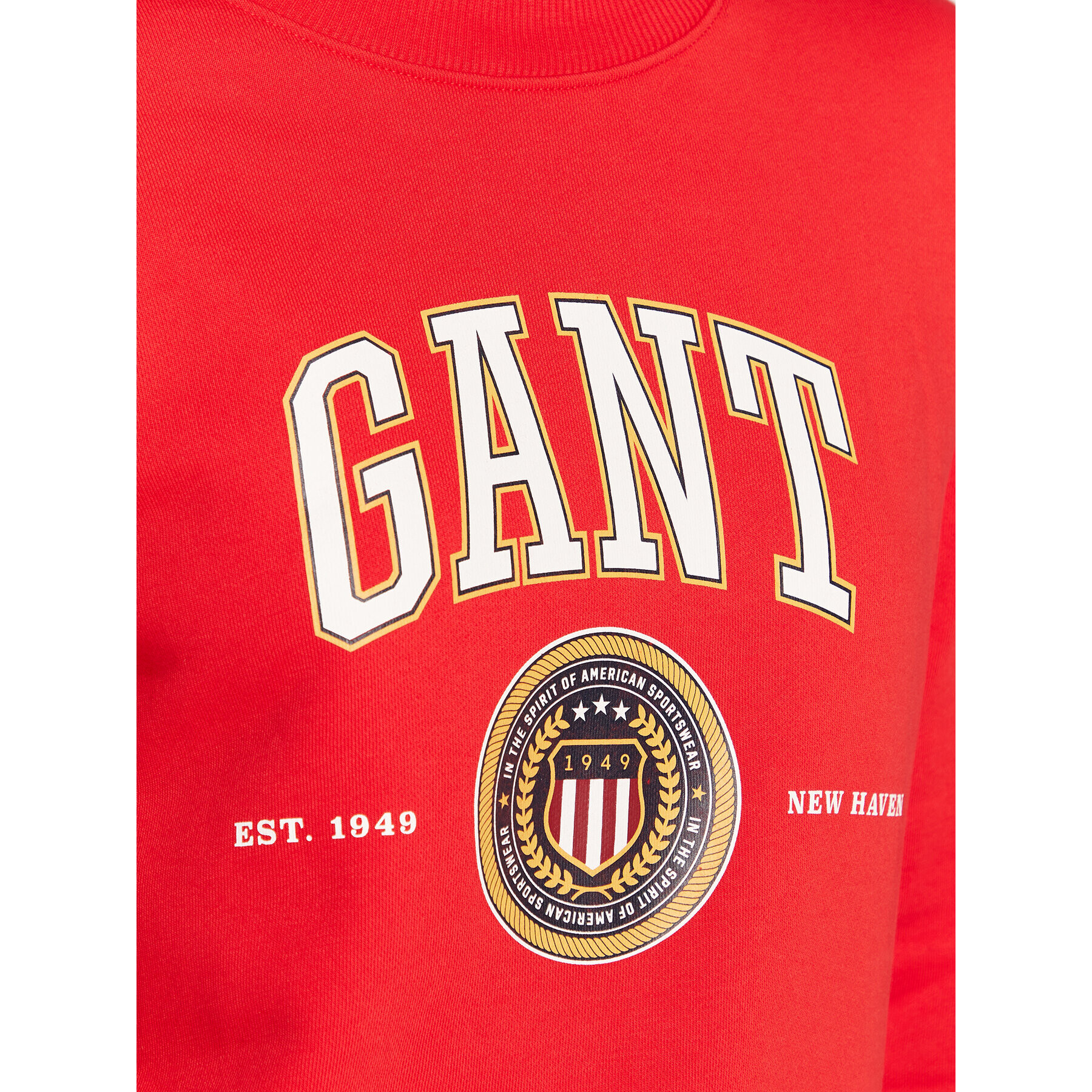 Gant Суитшърт Crest Shield 4203666 Червен Regular Fit - Pepit.bg