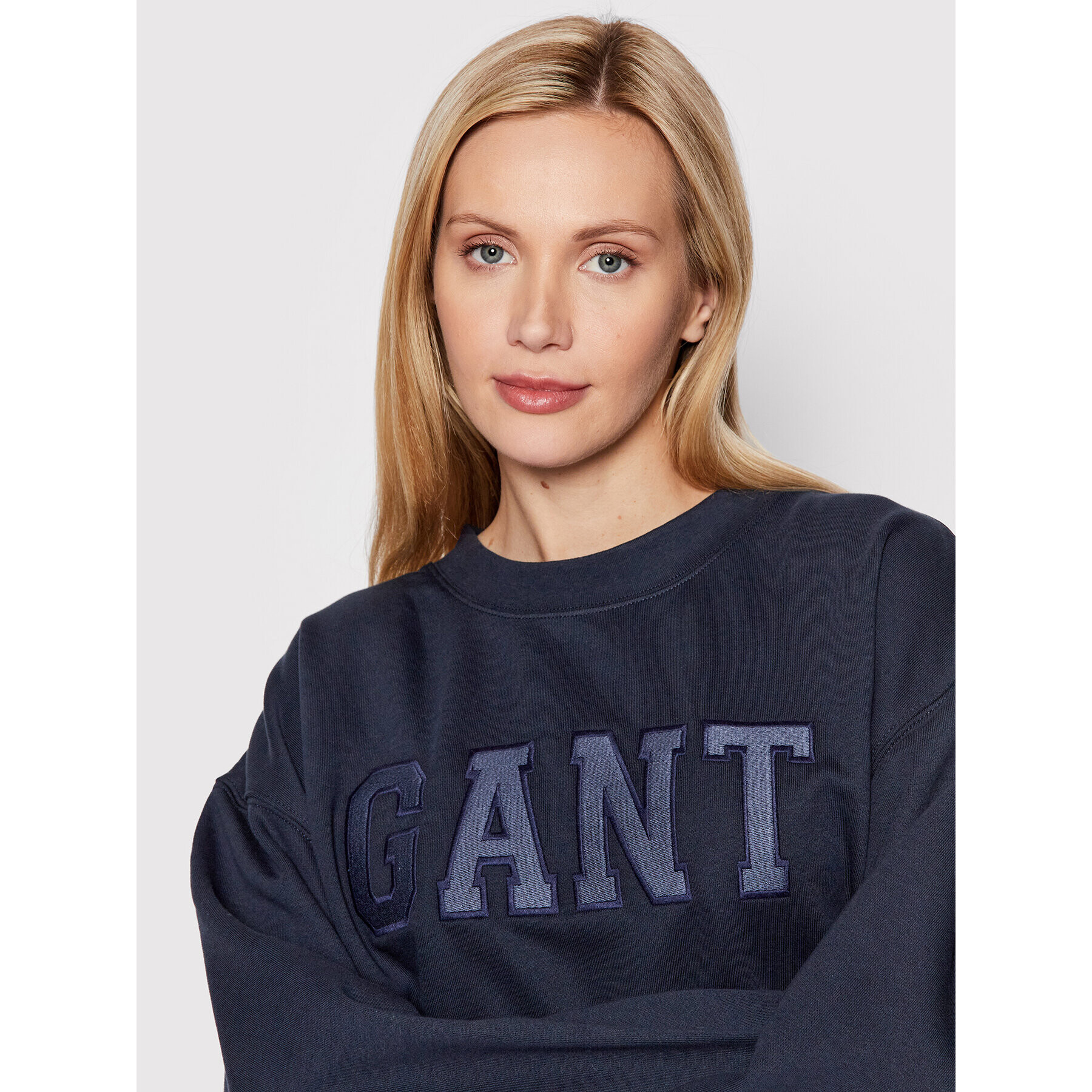 Gant Суитшърт Logo 4200641 Тъмносин Regular Fit - Pepit.bg